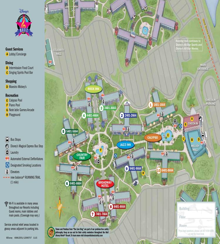April 2017 Walt Disney World Resort Hotel Maps - Photo 3 Of 33