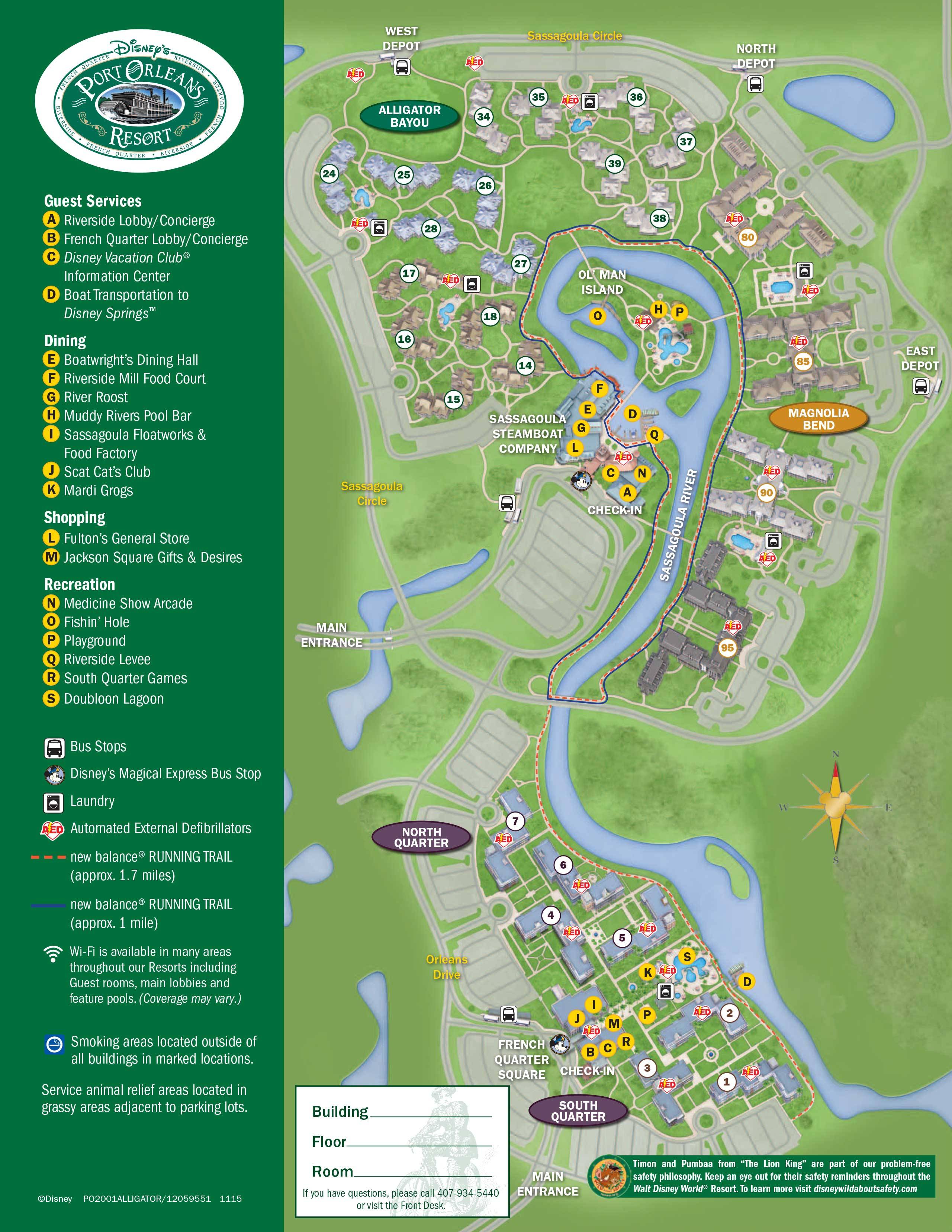 Disney's Port Orleans Resort map