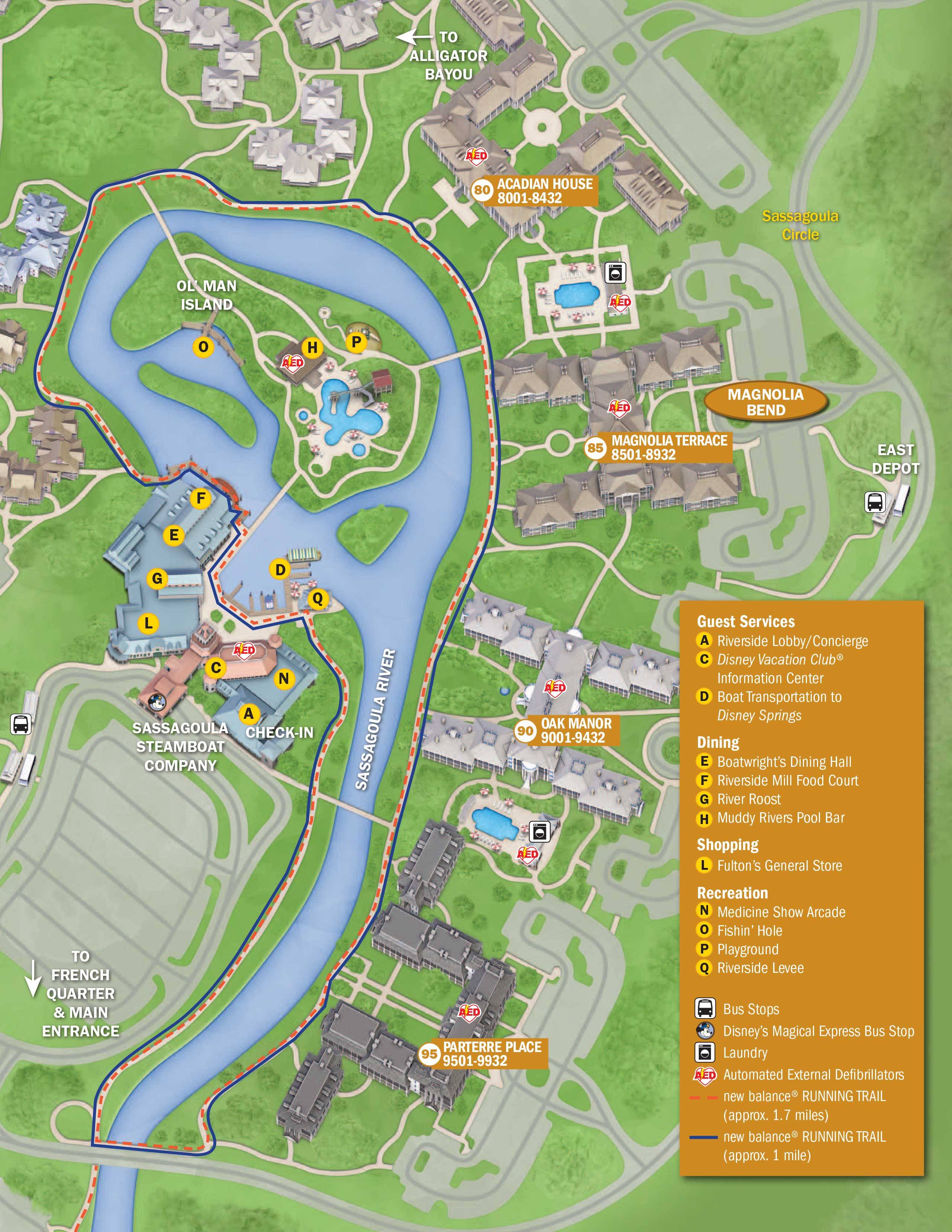 Disney's Port Orleans Resort - Riverside map