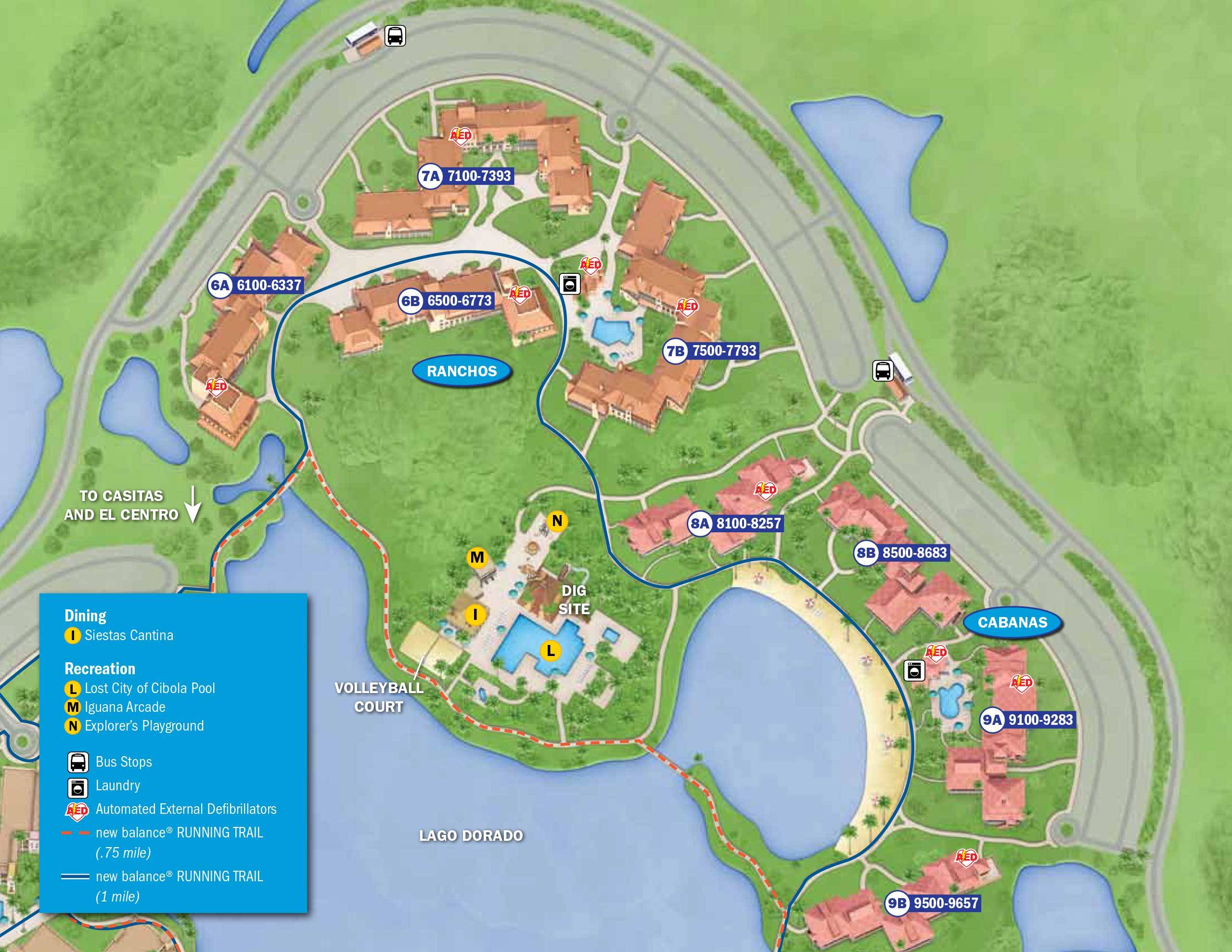 Disney's Coronado Springs Resort map - Ranchos and Cabanas