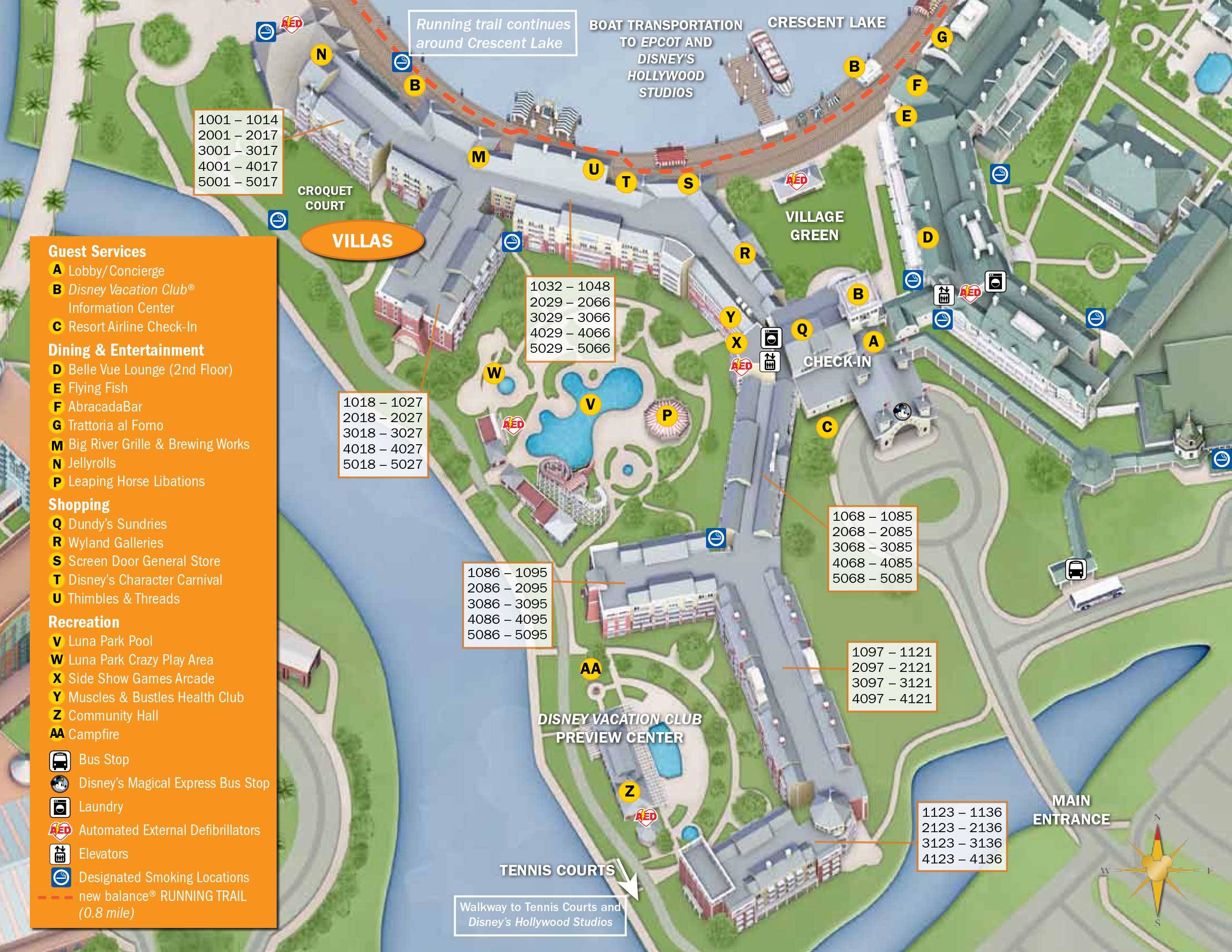 Disney Boardwalk Inn Room Map April 2017 Walt Disney World Resort Hotel Maps - Photo 20 Of 33