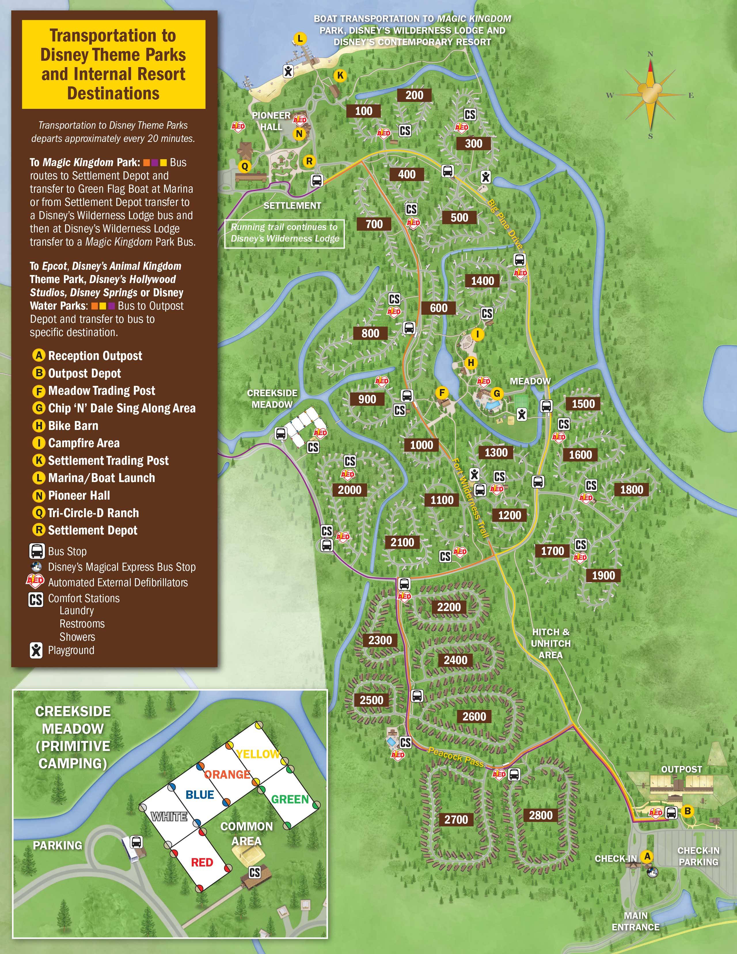 Disney's Fort Wilderness Resort map