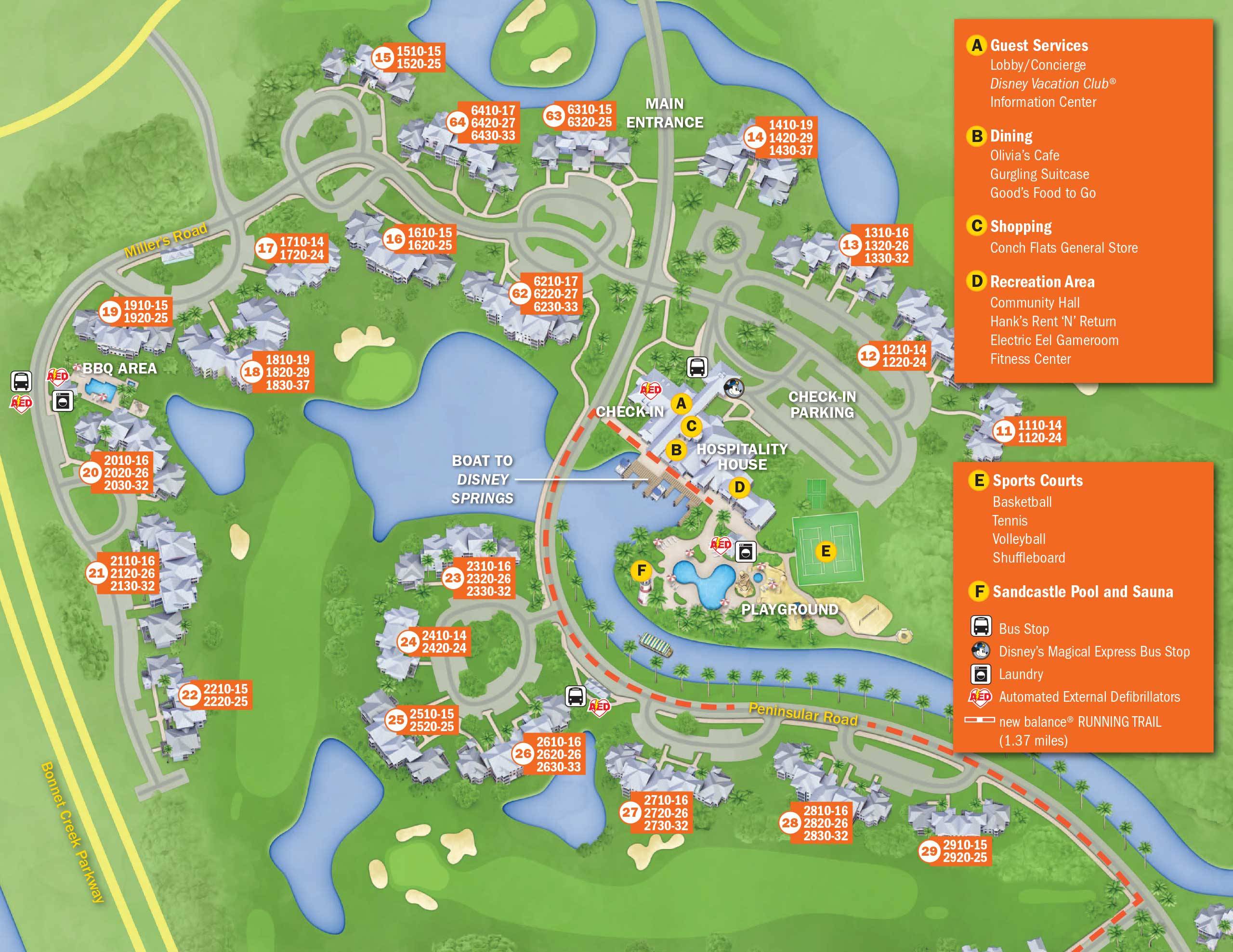 Map Of All Disney Resorts April 2017 Walt Disney World Resort Hotel Maps - Photo 27 Of 33