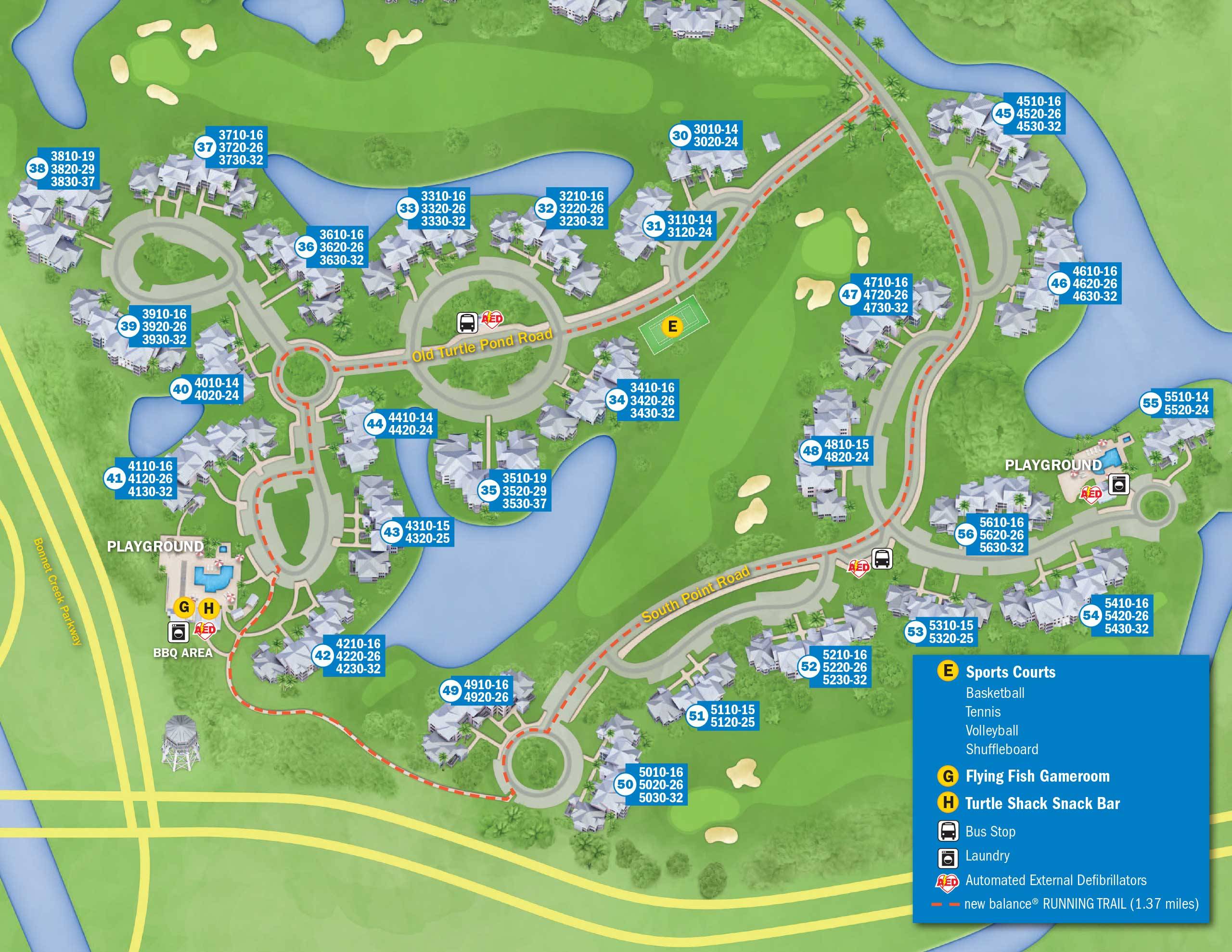 Disney's Old Key West Resort map