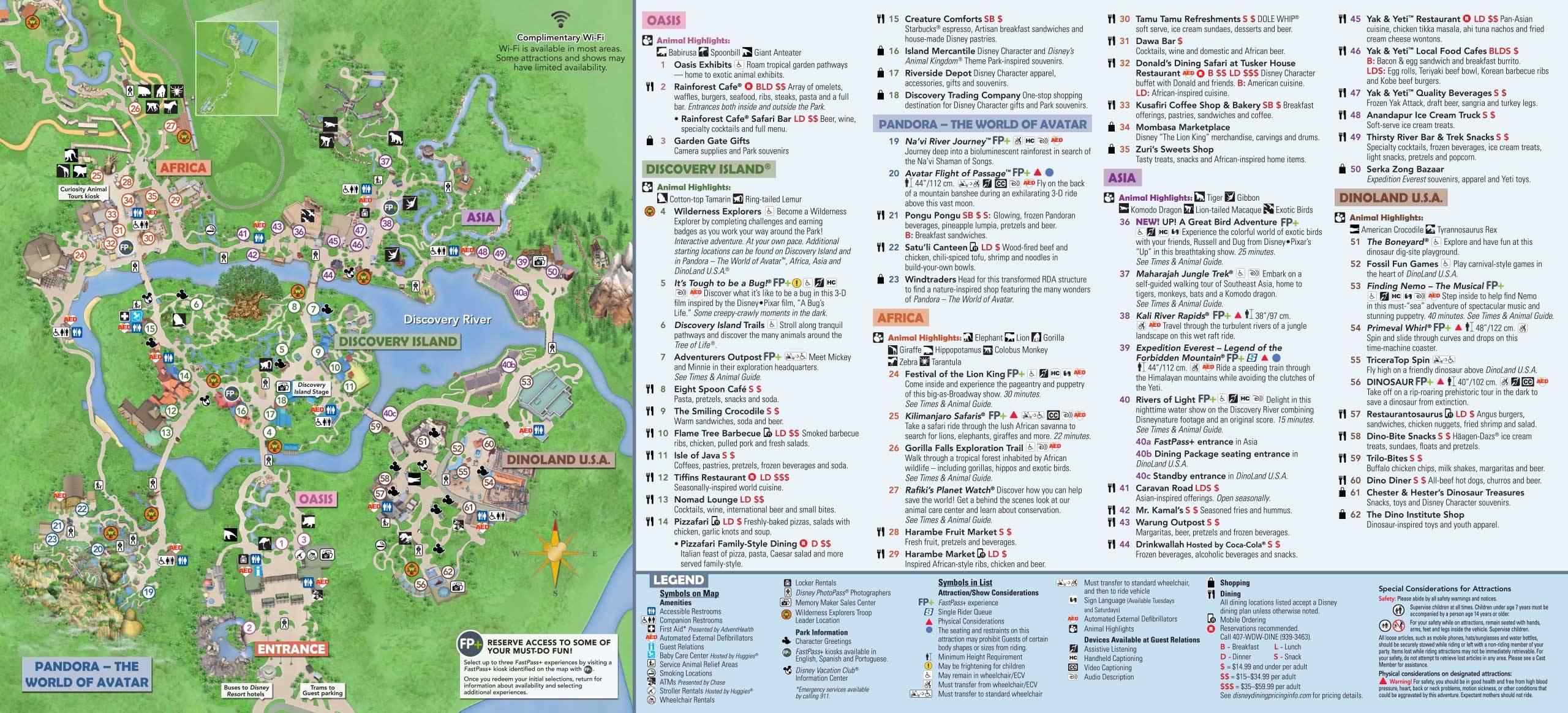 January 2019 Walt Disney World Park Maps