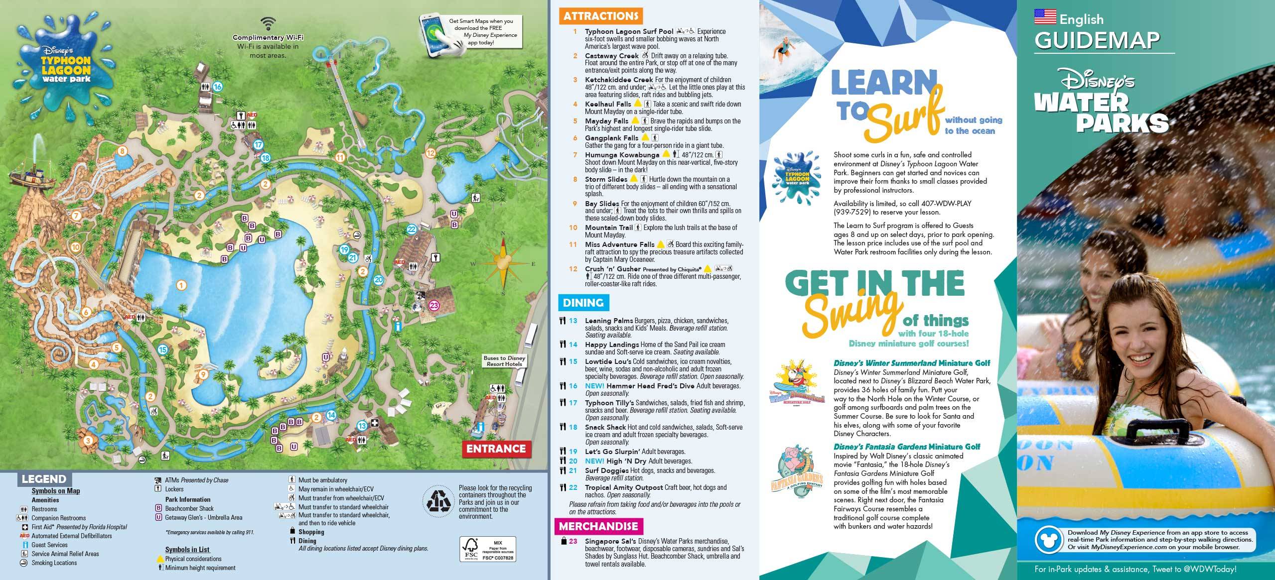 Map Of Typhoon Lagoon January 2019 Walt Disney World Park Maps - Photo 9 Of 14