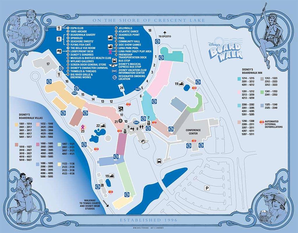 Disney's BoardWalk Inn and Villas map