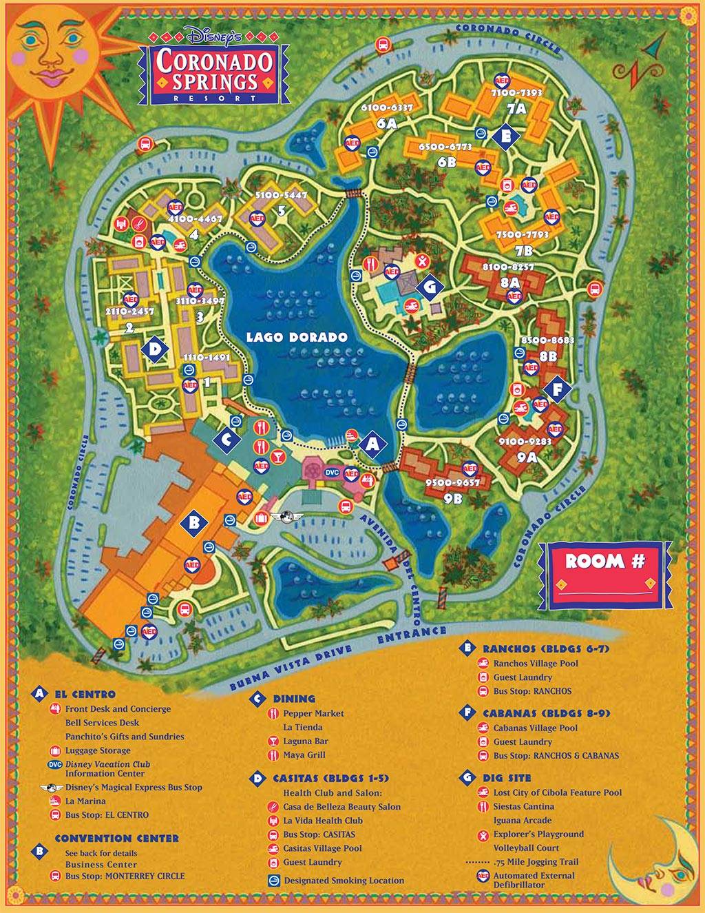 Disney's Coronado Springs Resort map