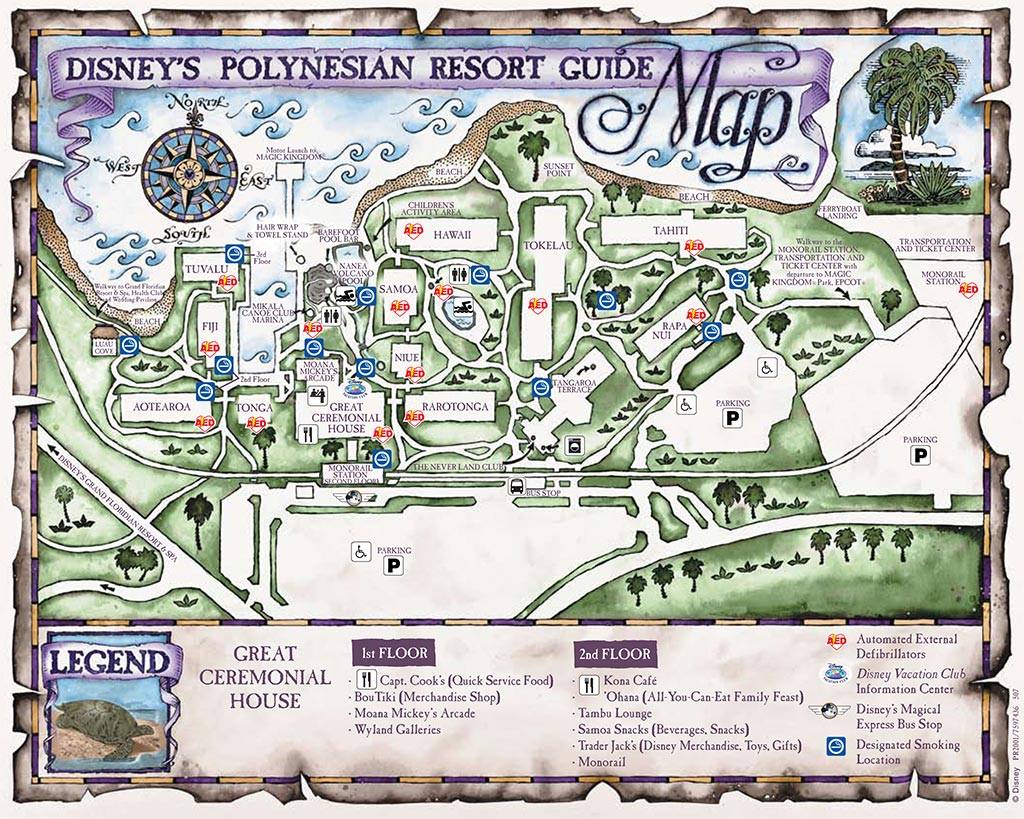 Disney's Polynesian Resort map
