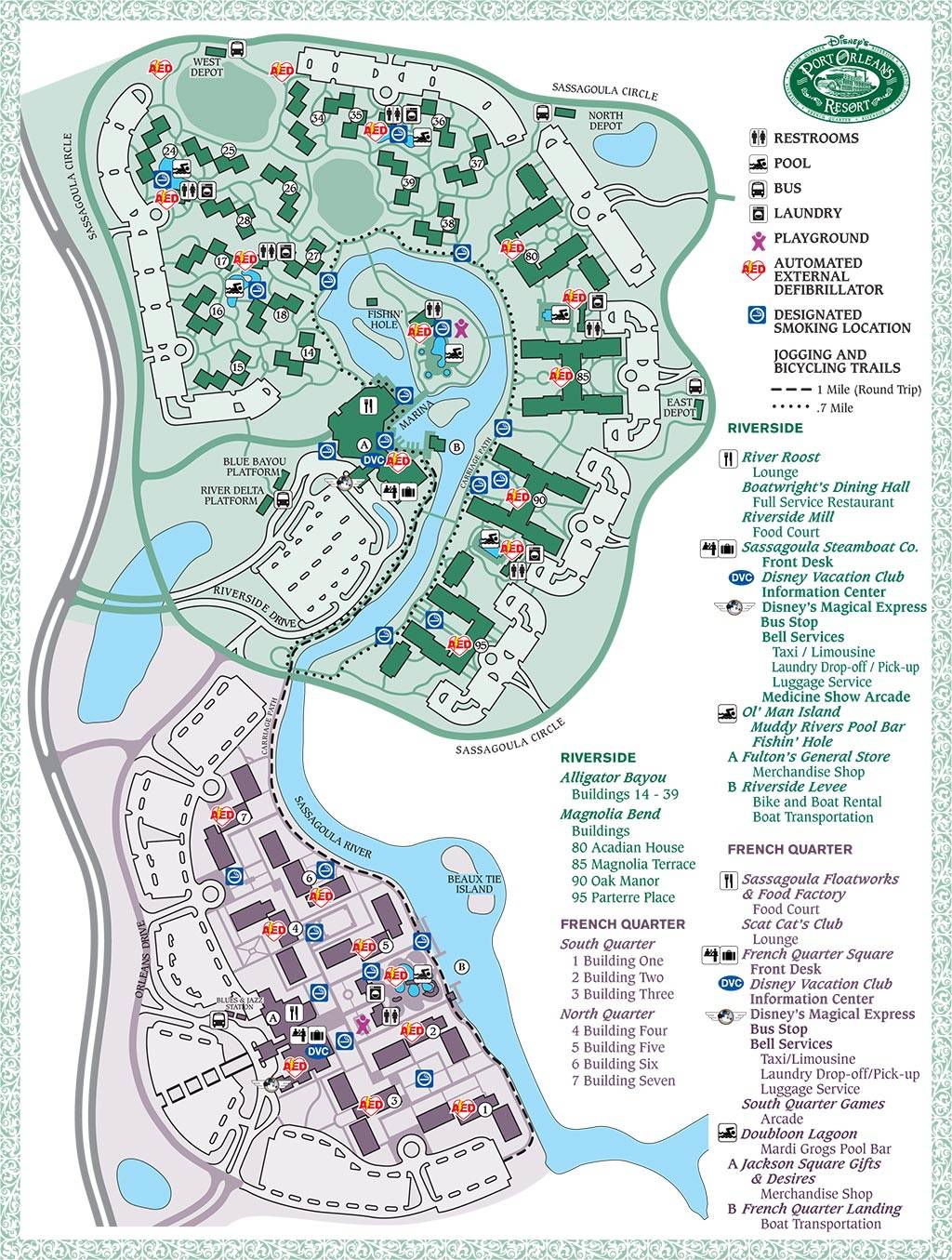 Disney's Port Orleans Resort map