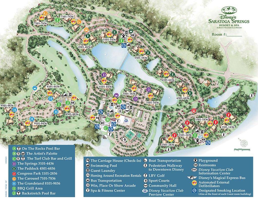 Saratoga Springs Disney Map Resort Maps 2008 - Photo 15 Of 17