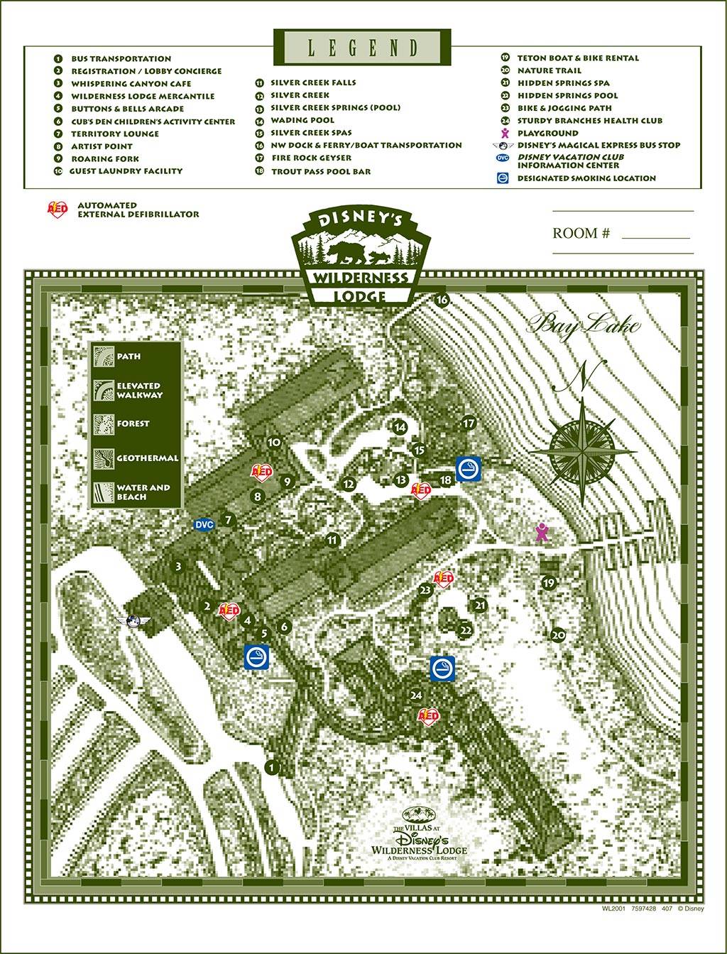 Disney's Wilderness Lodge and Villas map