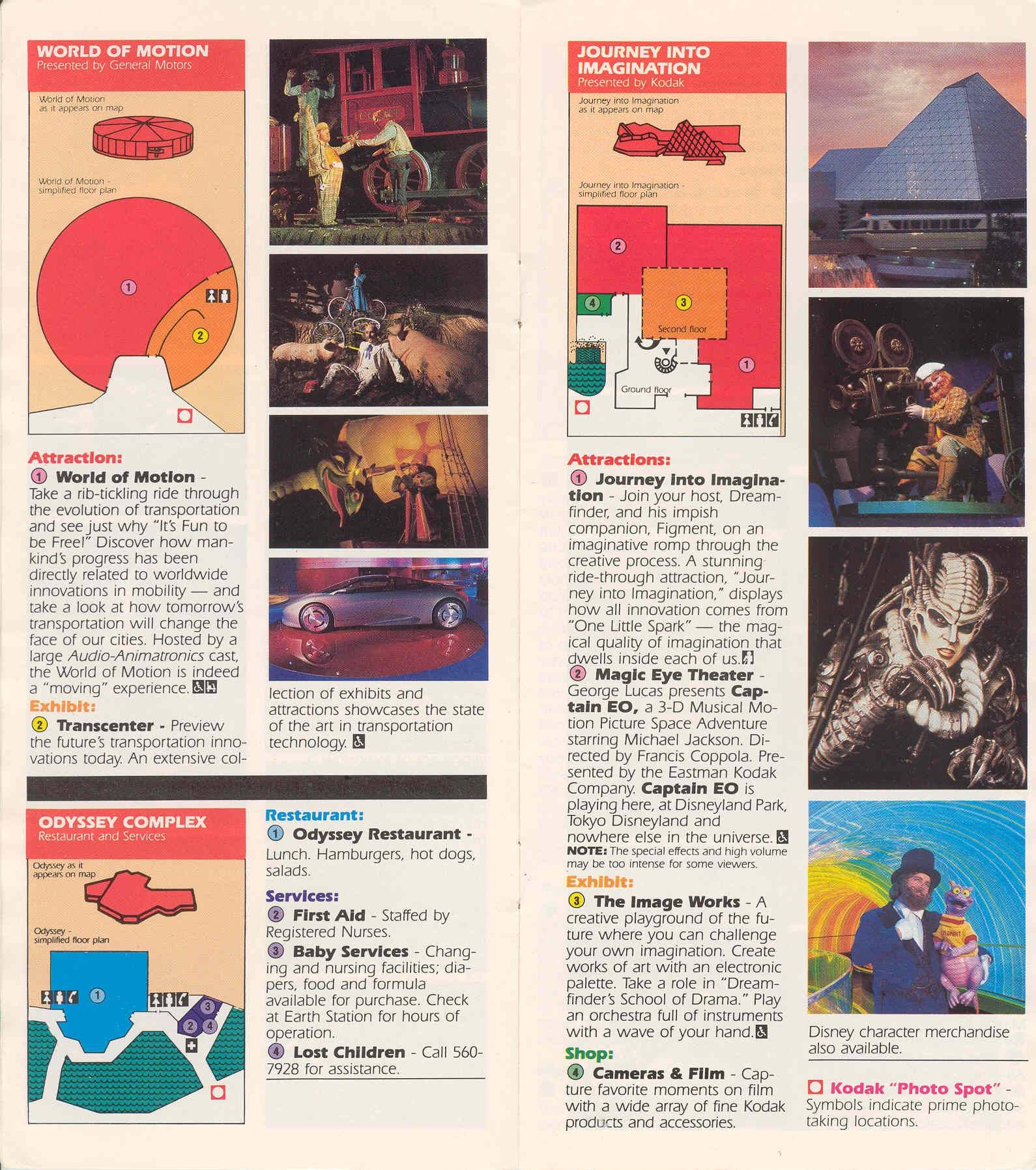Epcot Center Entertainment Guide 1989