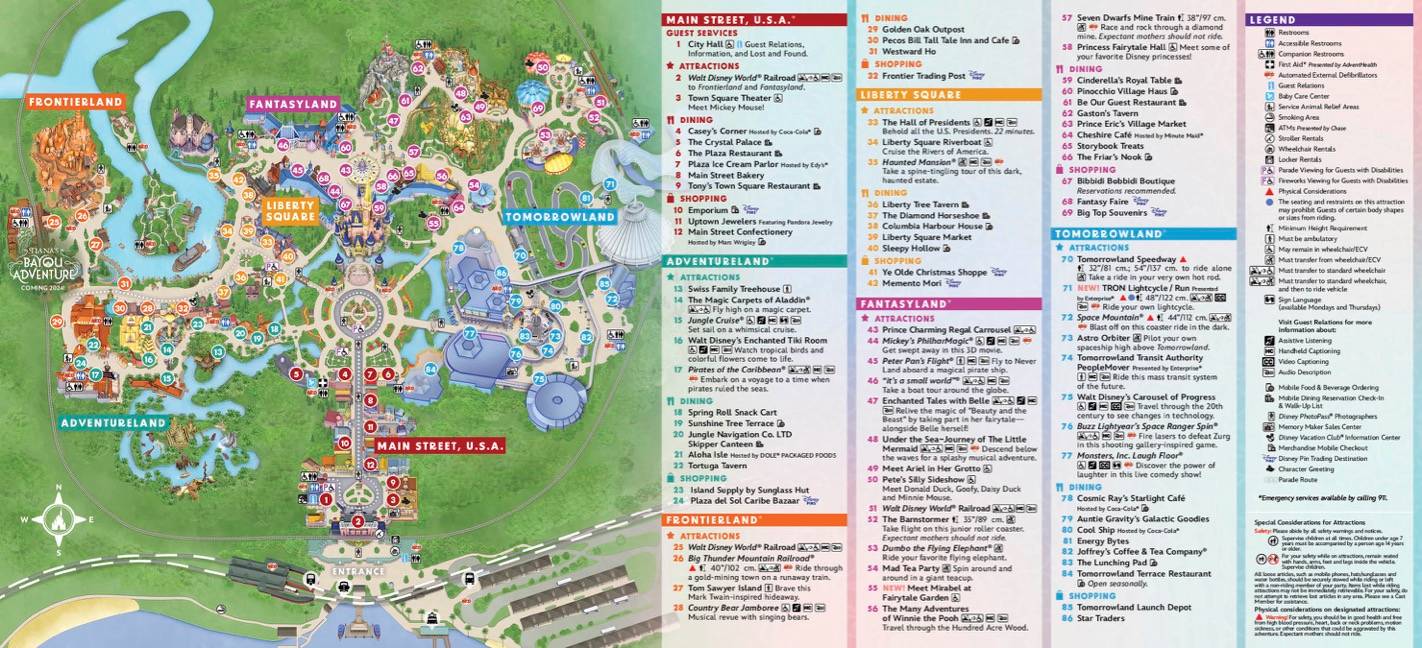 Walt Disney World Park Maps December 2023