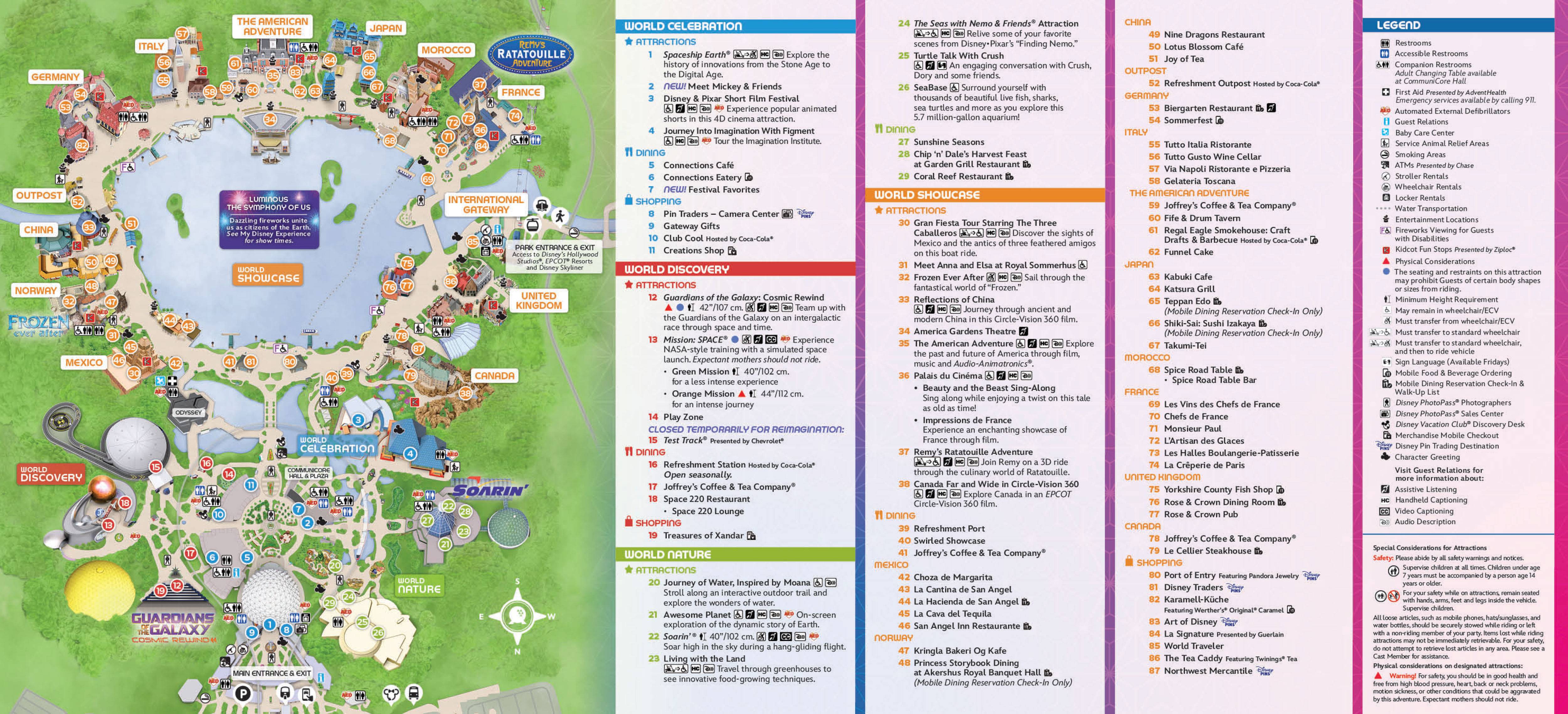 Disney World Releases New In-Park EPCOT Guide Map For Summer 2024