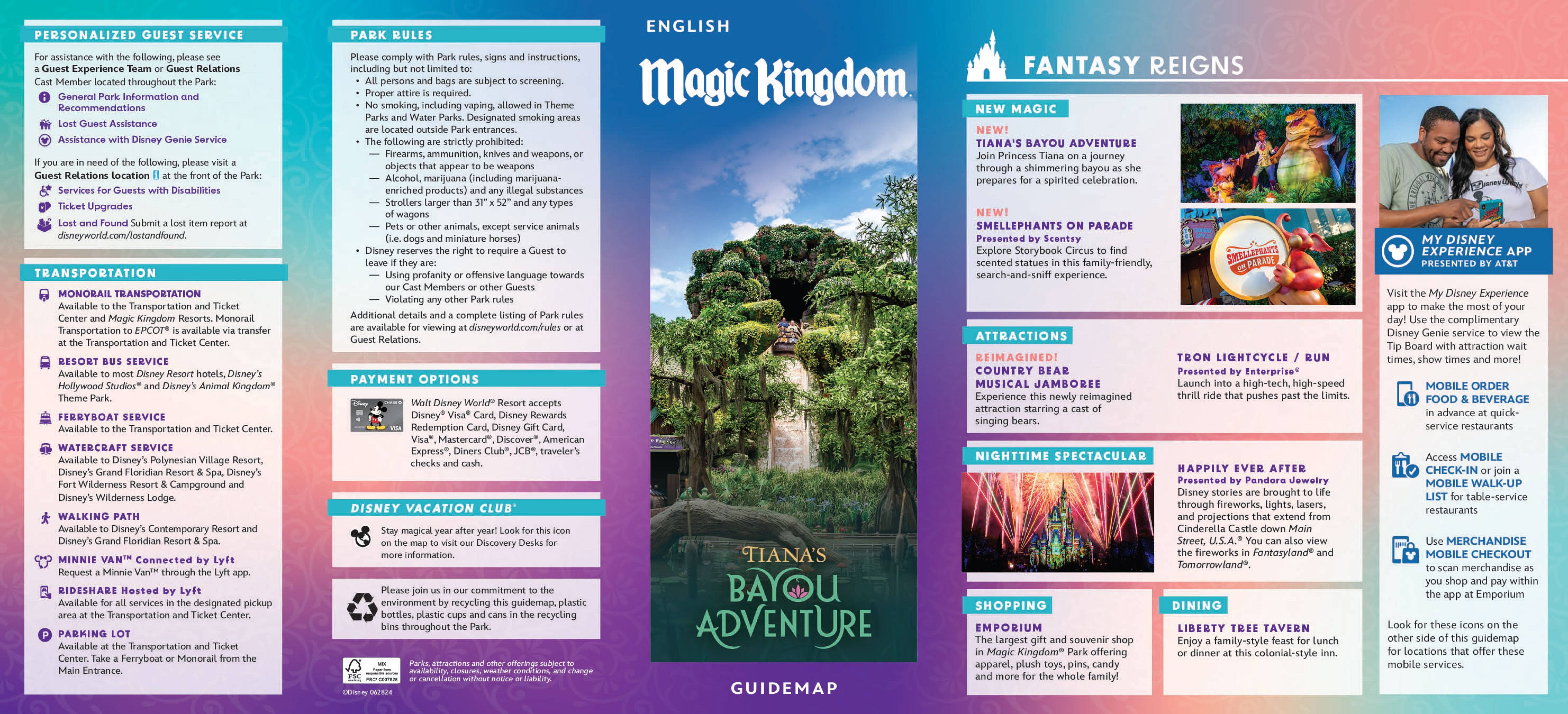 Magic Kingdom Guide Map - June 2024