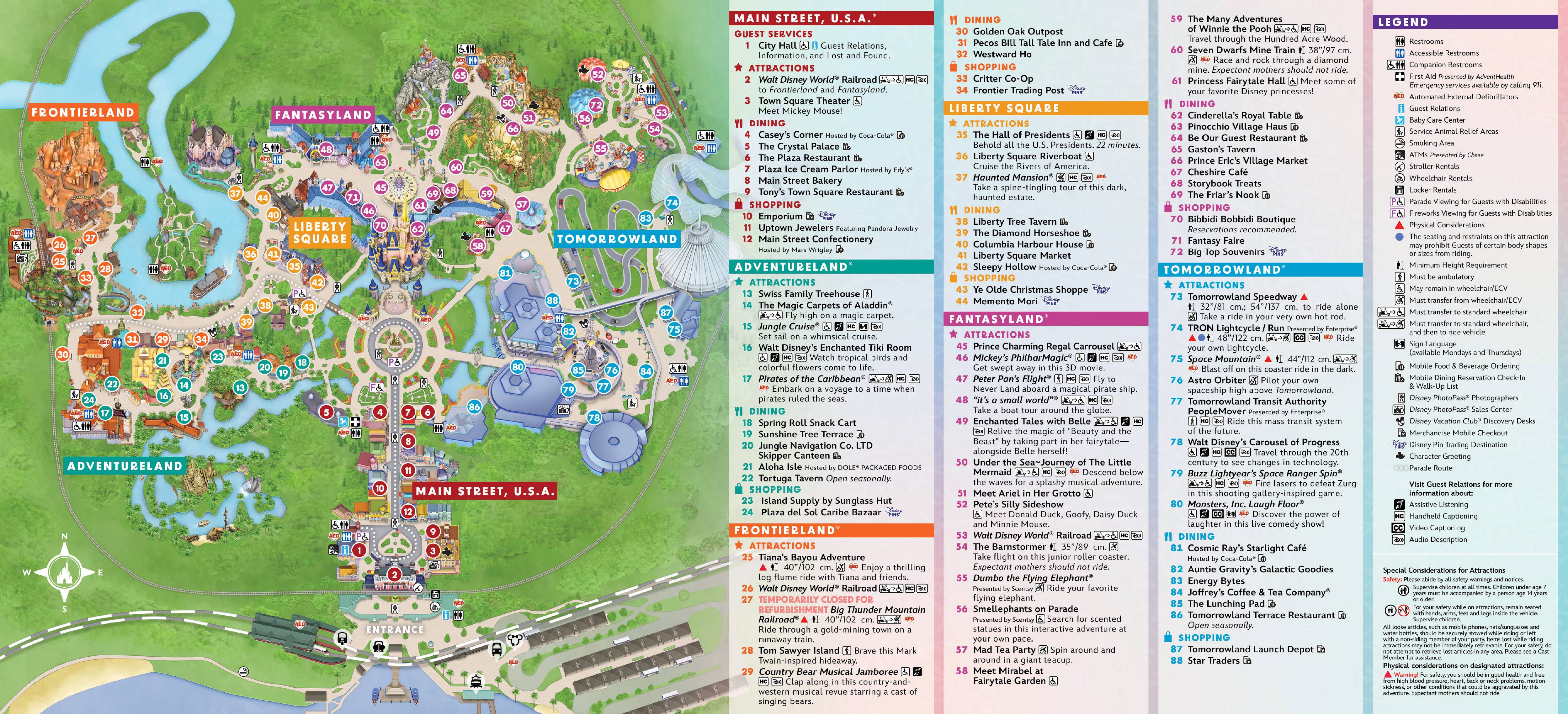 Magic Kingdom Guide Map - January 2025