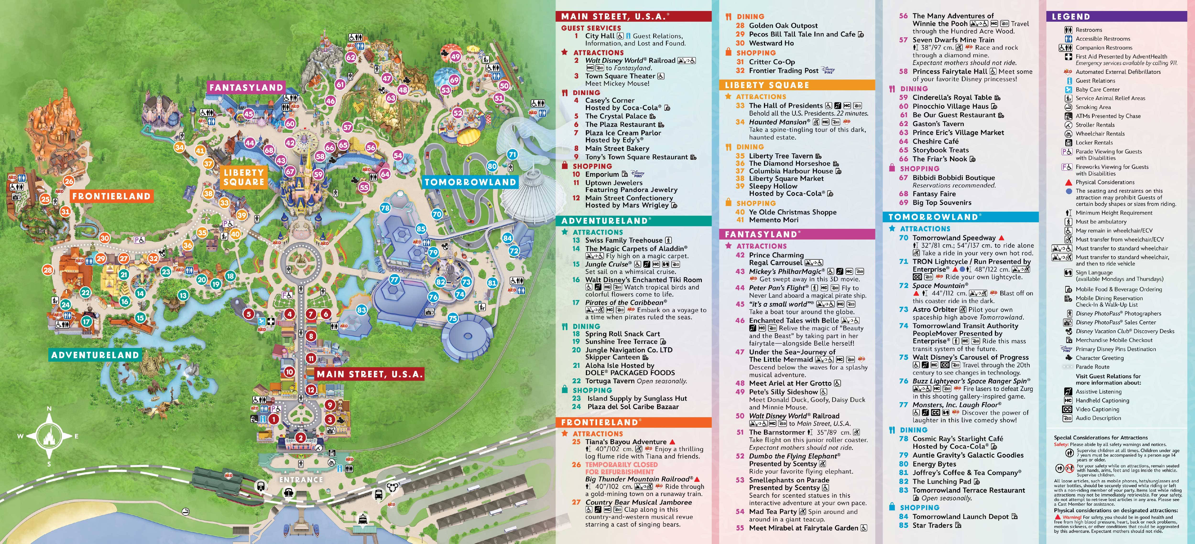 Disney Unveils New Magic Kingdom In-Park Map with Attraction Closures and Starlight Parade