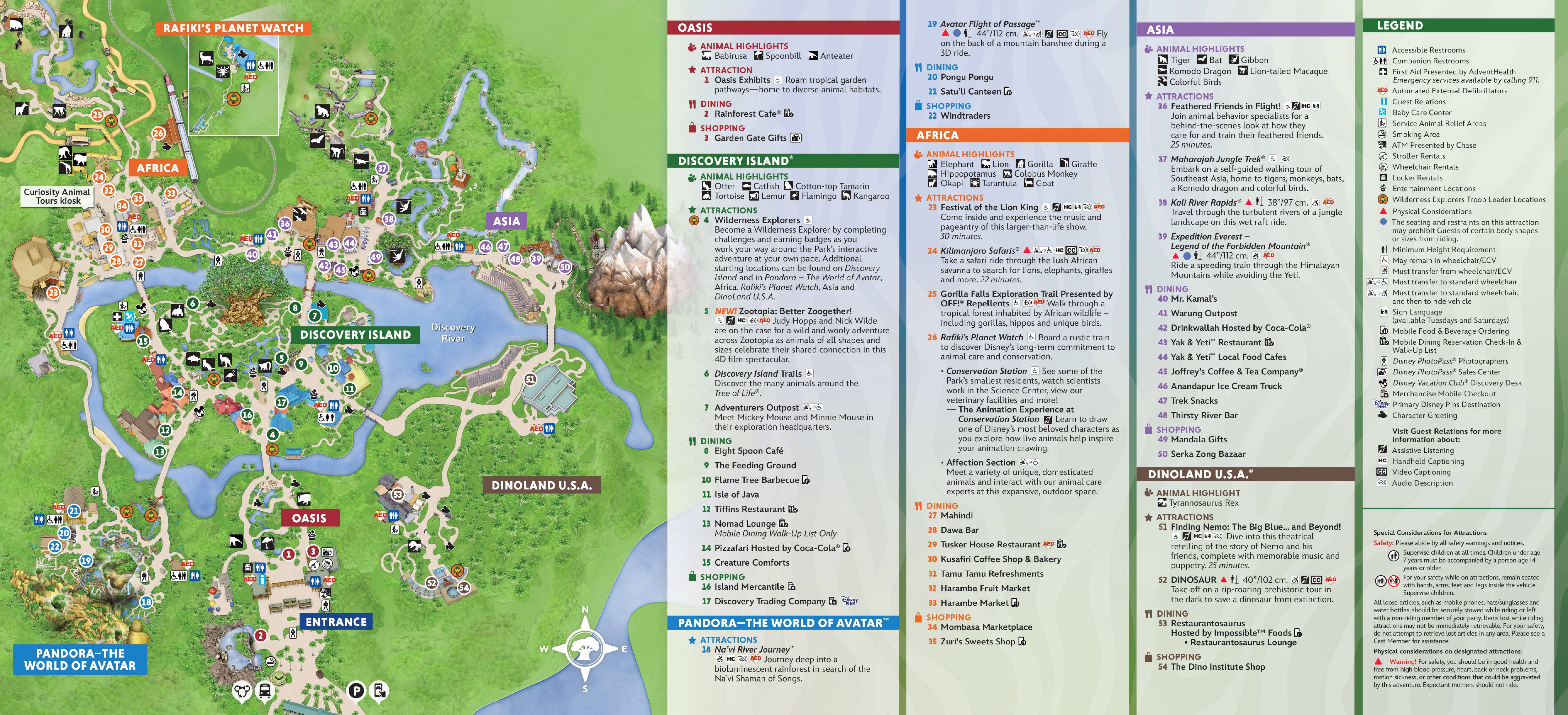 New Disney's Animal Kingdom Guide Map Features Zootopia: Better Zoogether! on the Cover