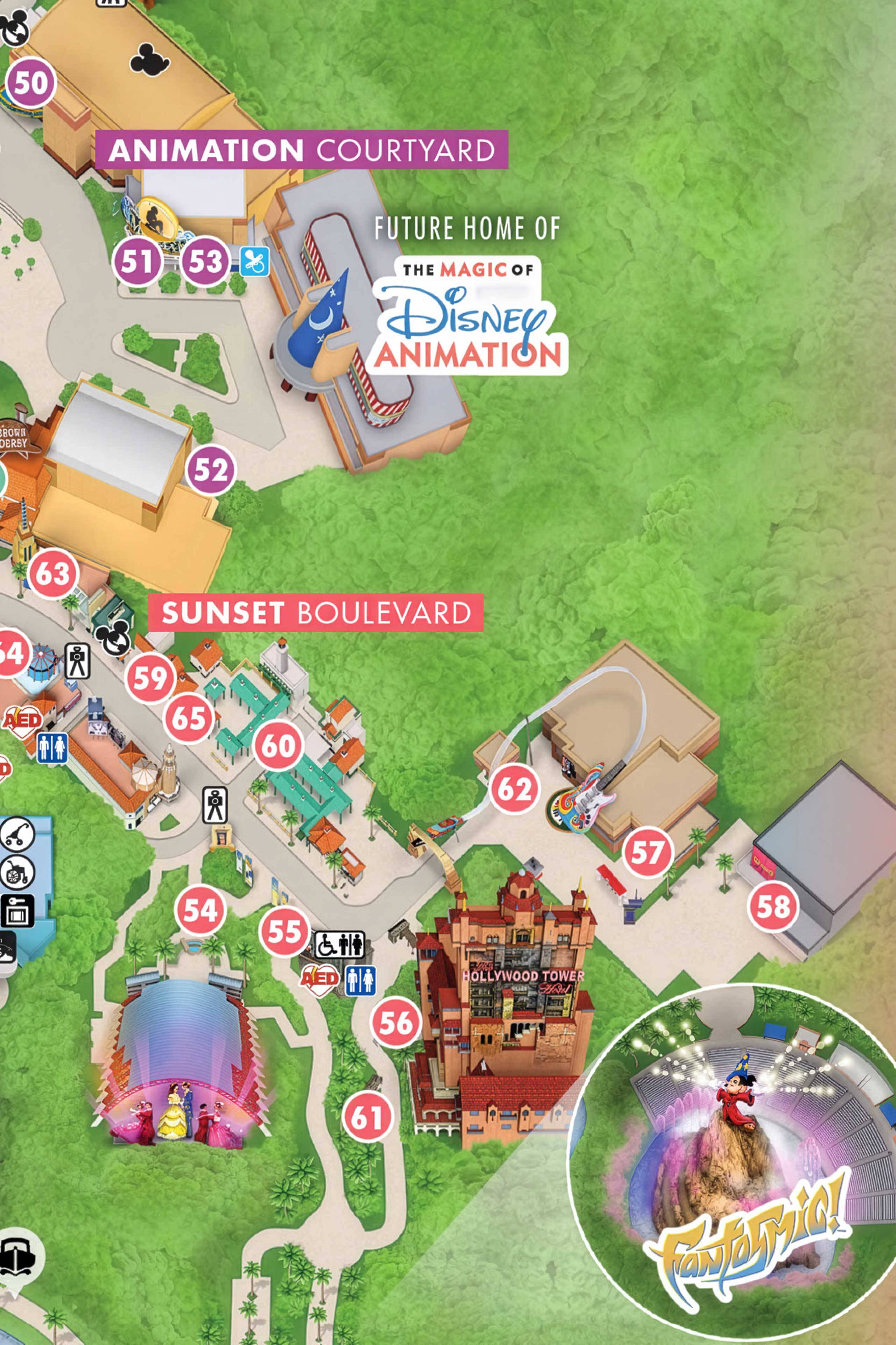 Disney's Hollywood Studios Guide Map - May 2026