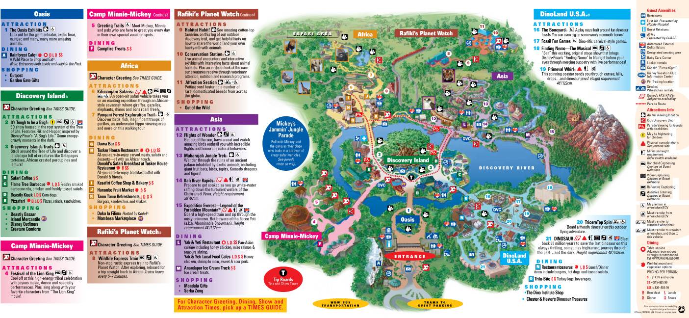 Disney's Animal Kingdom map