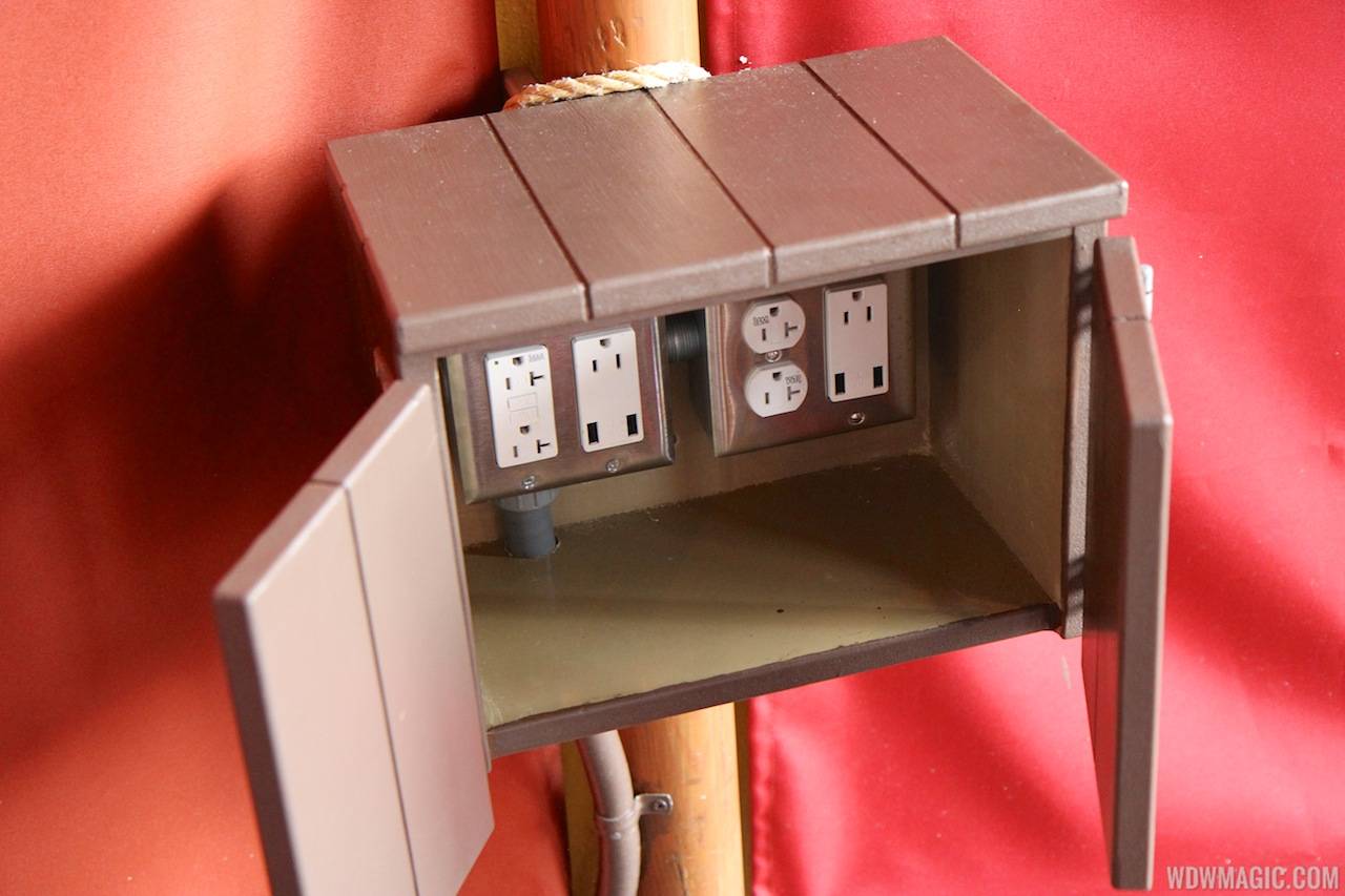 USB charging station in Storybook Circus