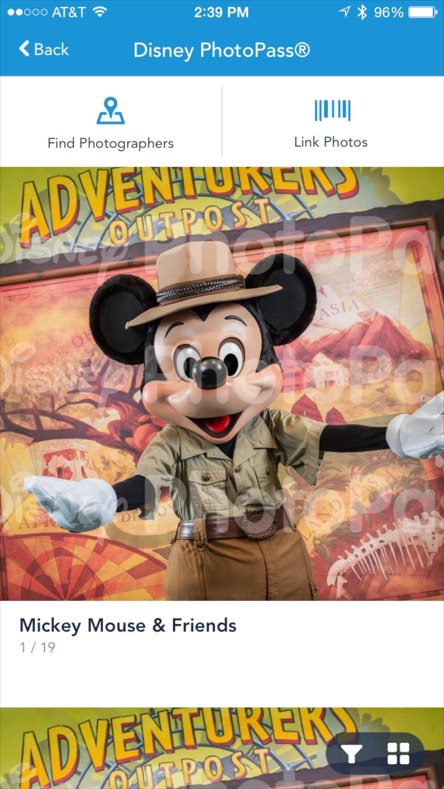 My Disney Experience PhotoPass screenshots