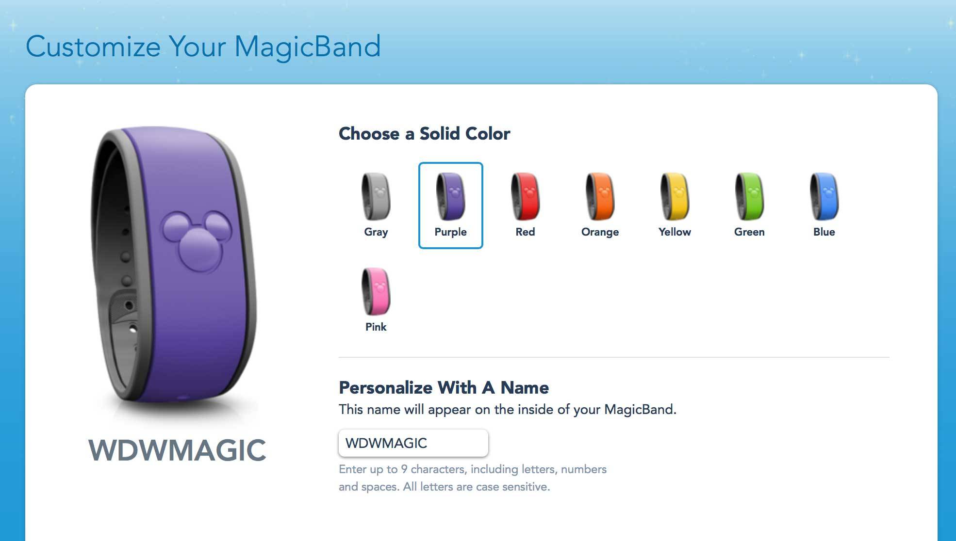 Purple MagicBand now available without retail band purchase