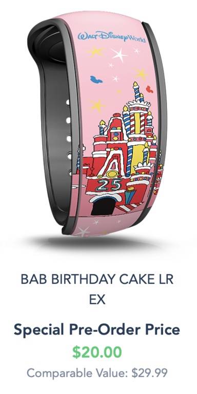 PHOTO - Cinderella Castle Cake Magic Band available to order