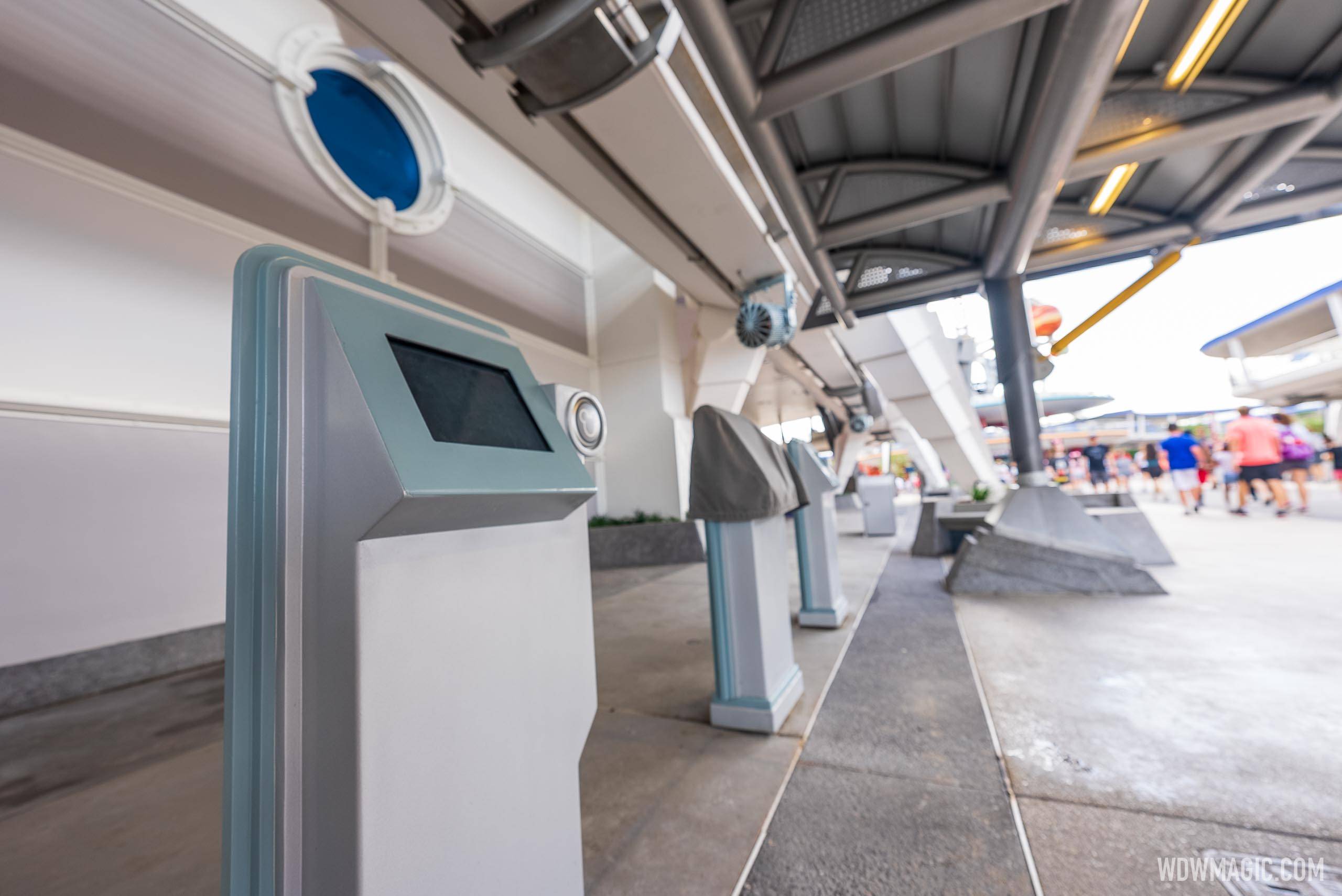 Kiosks near the former Stitch attraction