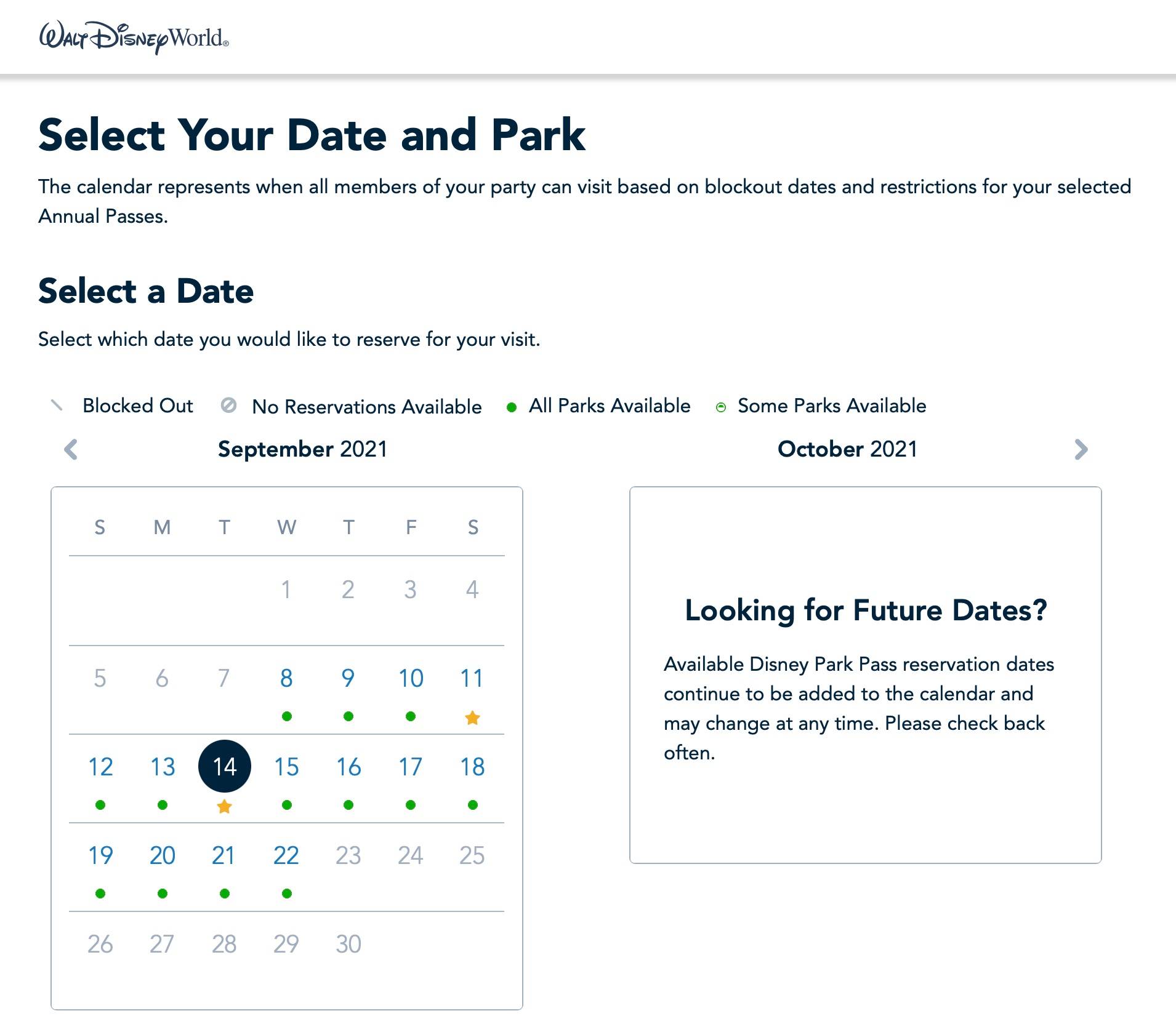 Disney Park Pass Reservation System Updated (New Limits, New Calendar,  Ability to Modify, and More)