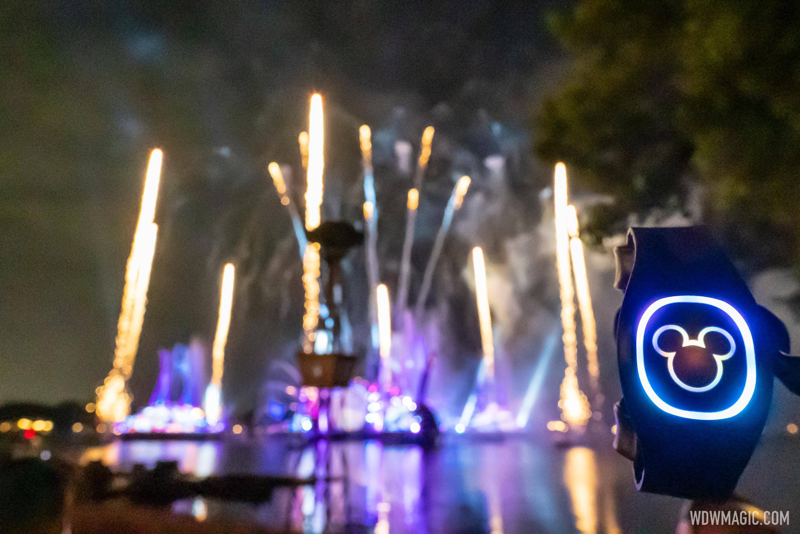 MagicBand+ with nighttime entertainment at EPCOT