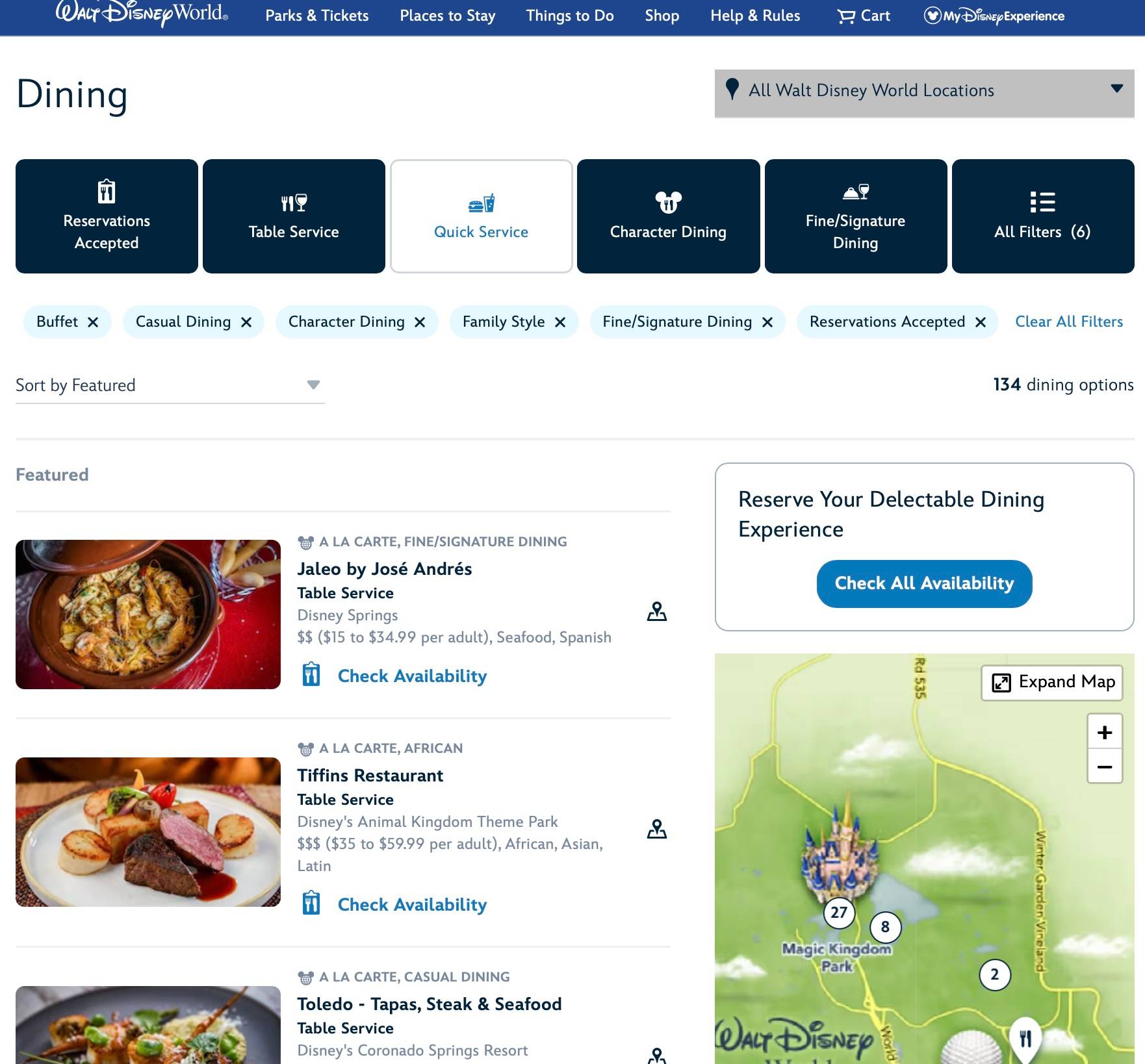 Walt Disney World is fixing dining reservation hassles with two new features