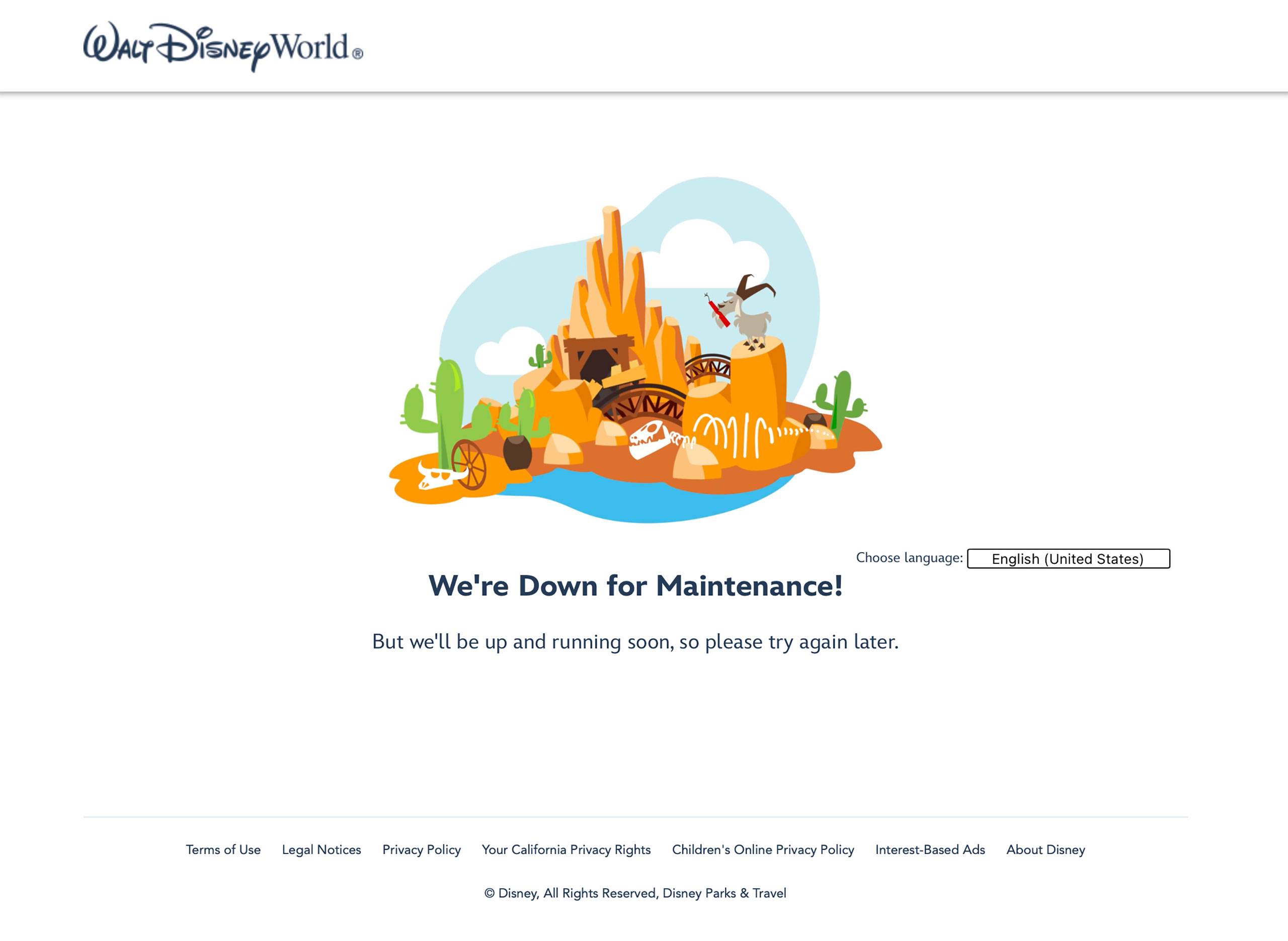 Disney World Dining Reservations Offline as AWS Outage Impacts Website and App