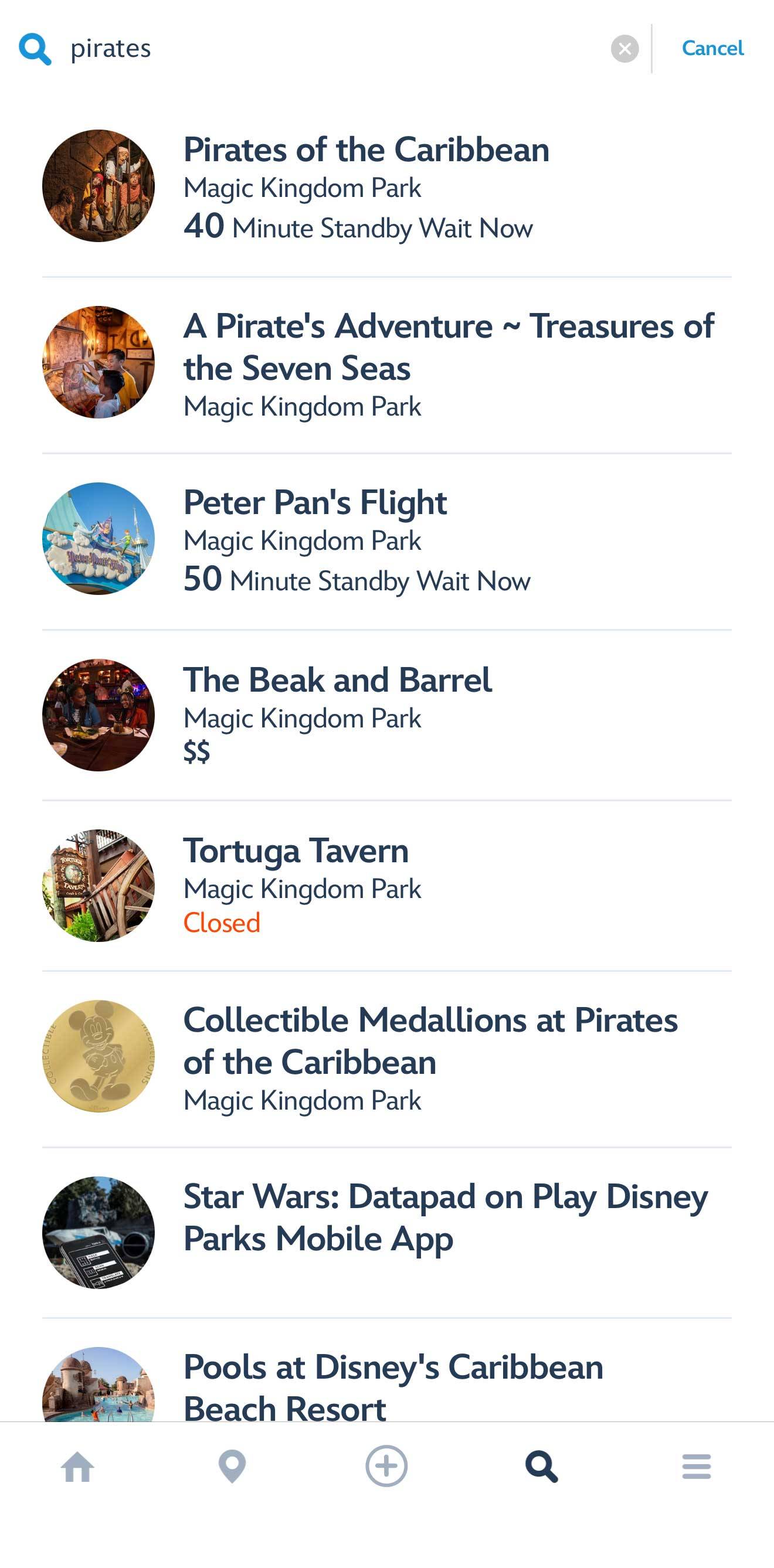 Before and After: My Disney Experience App Search Redesign