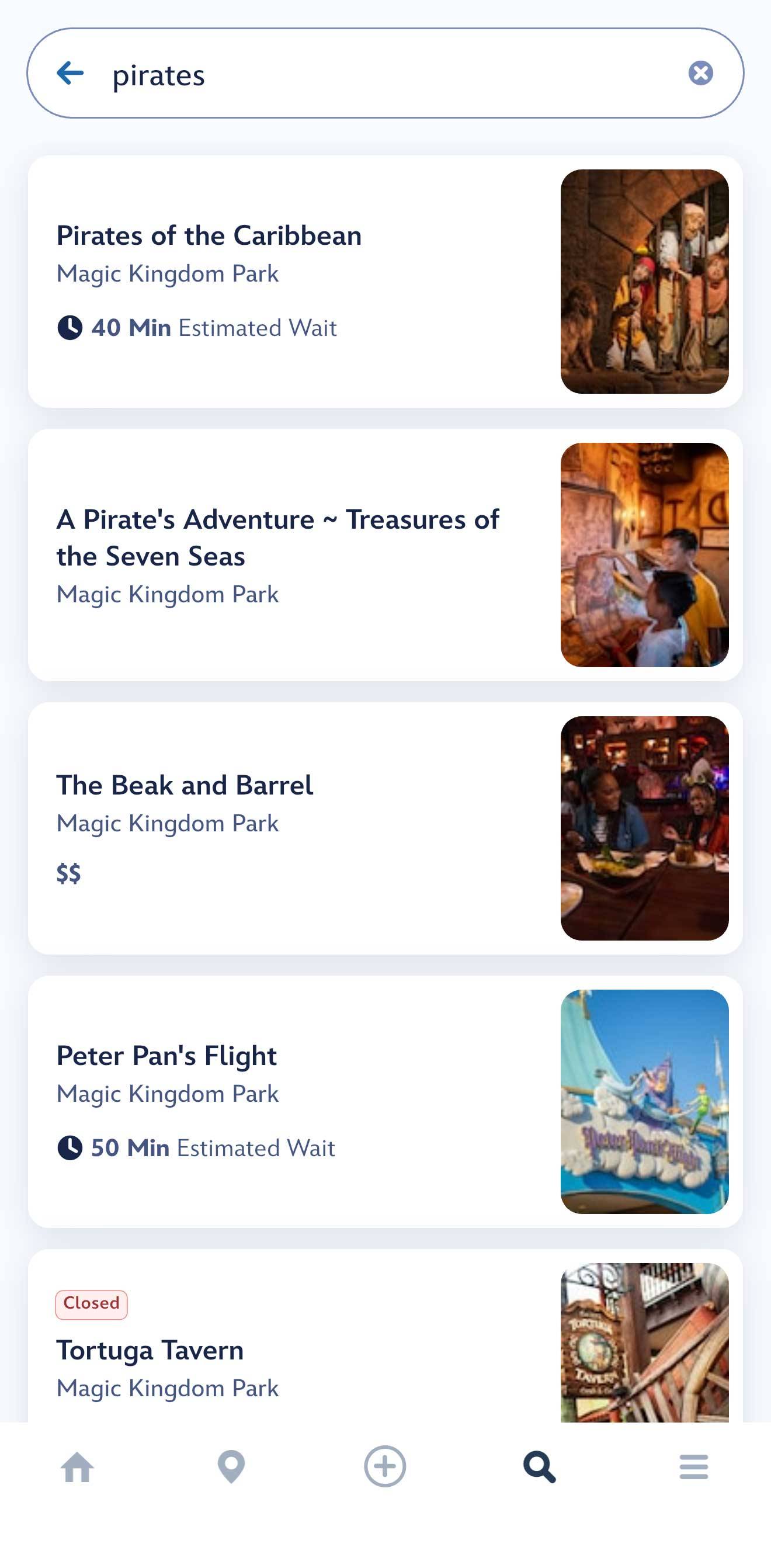 Before and After: My Disney Experience App Search Redesign