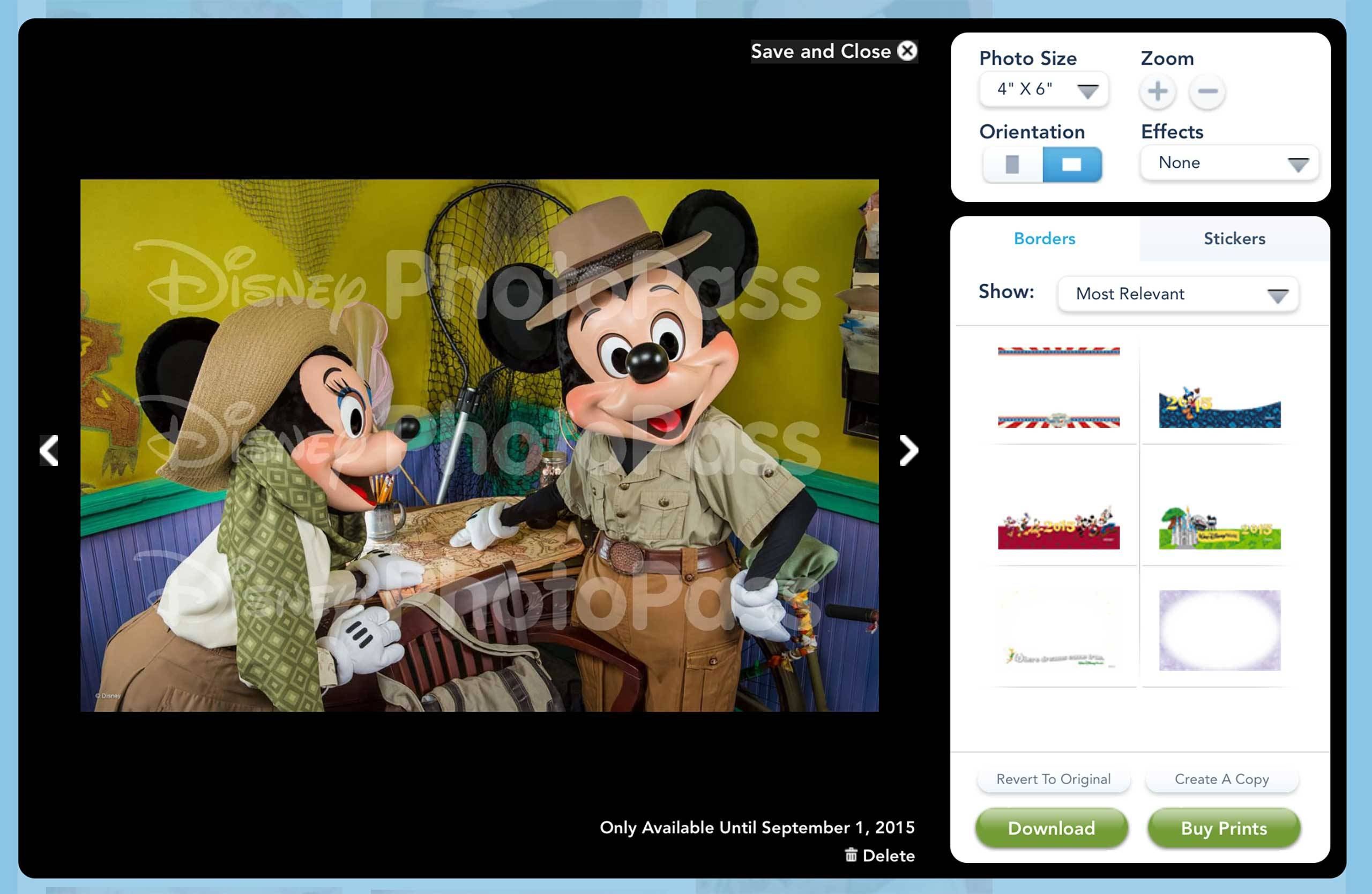 Update to Disney's PhotoPass site adds copy protection watermarks over images