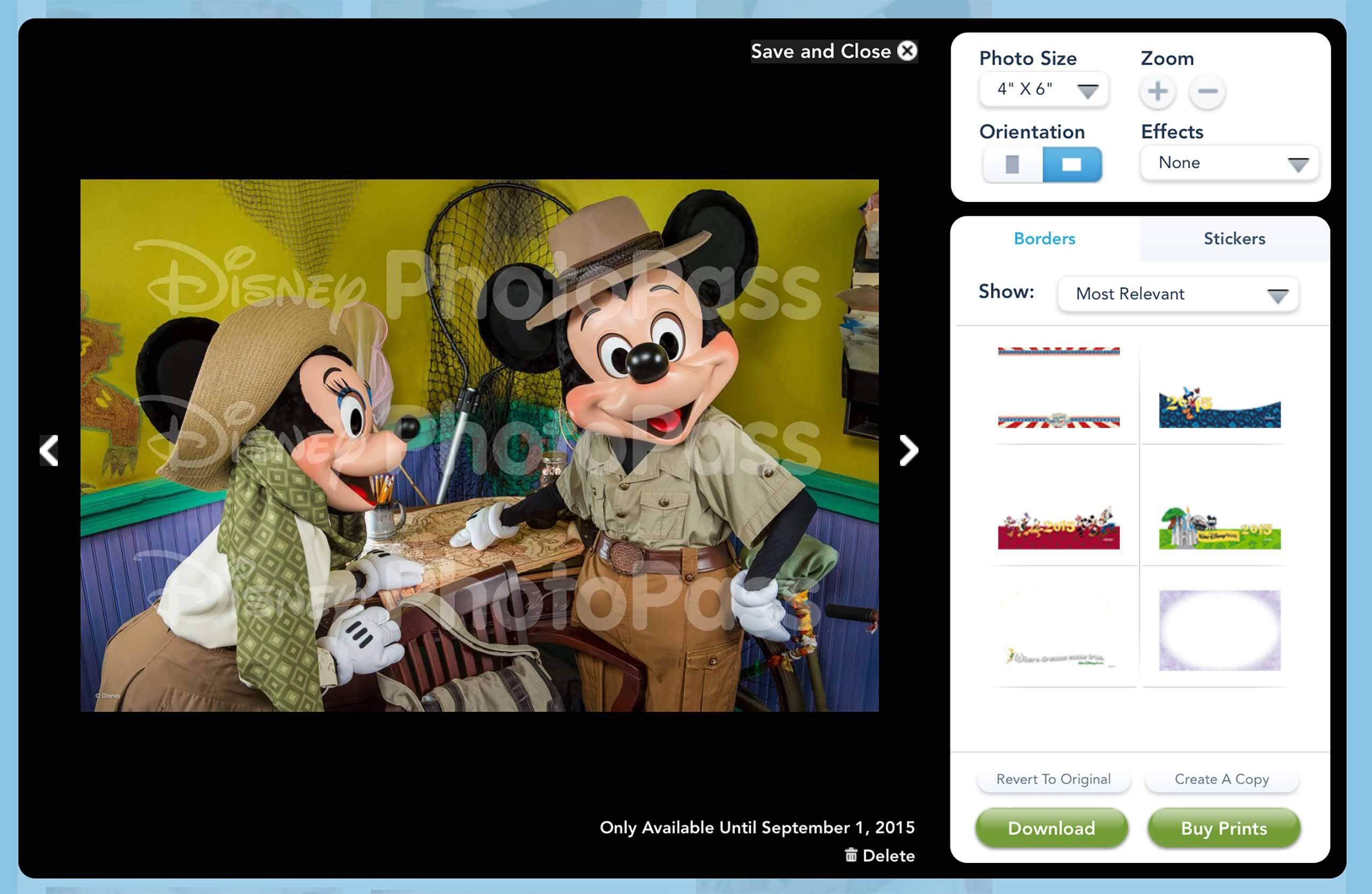 PhotoPass watermarked images