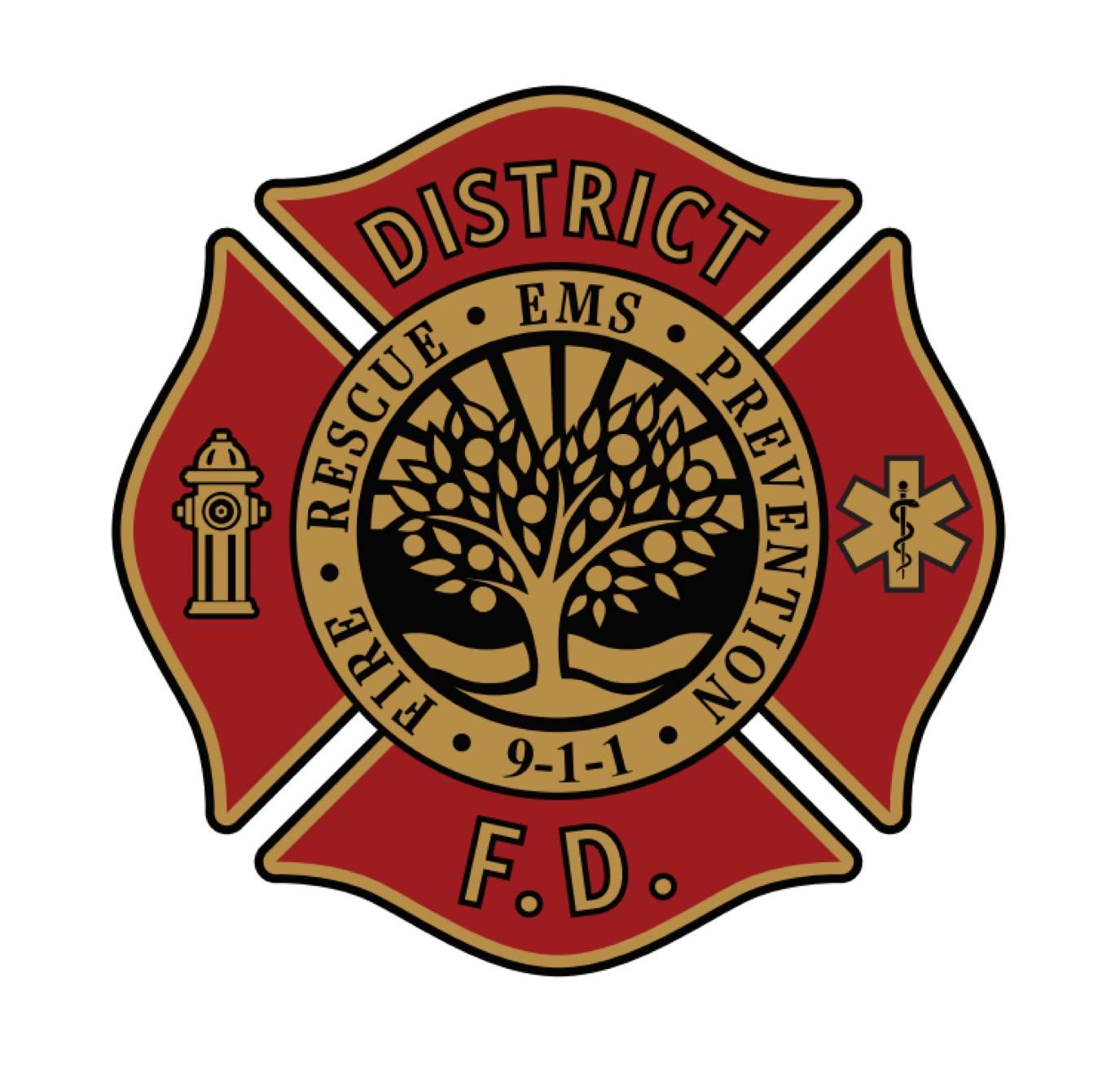 New District Fire Department logo via @LandonProducer on X