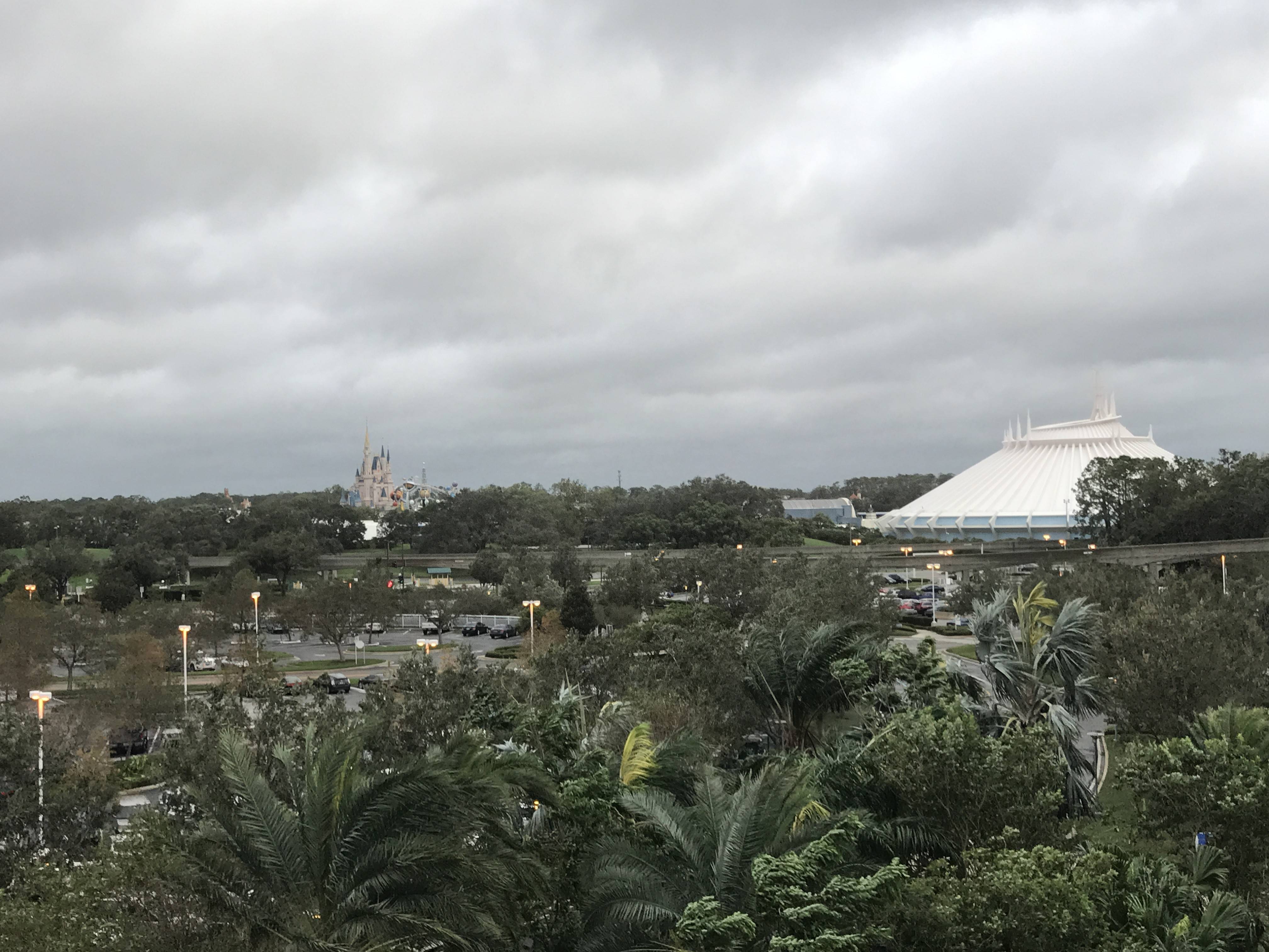 Magic Kingdom post-Irma in 2017 viewed from the Contemporary. Photo by @andysol