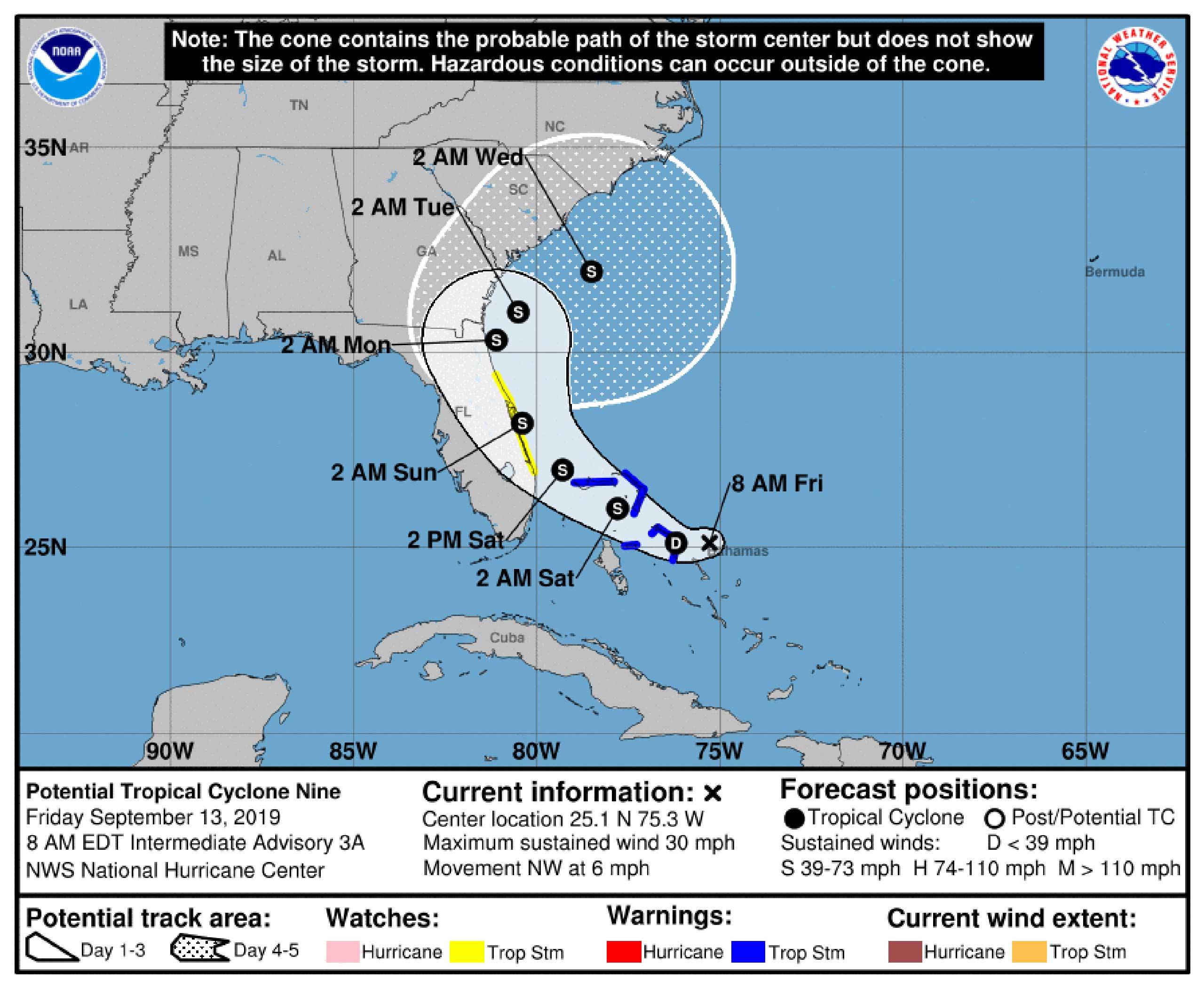 Potential Tropical Cyclone Nine to possibly impact the theme parks this weekend
