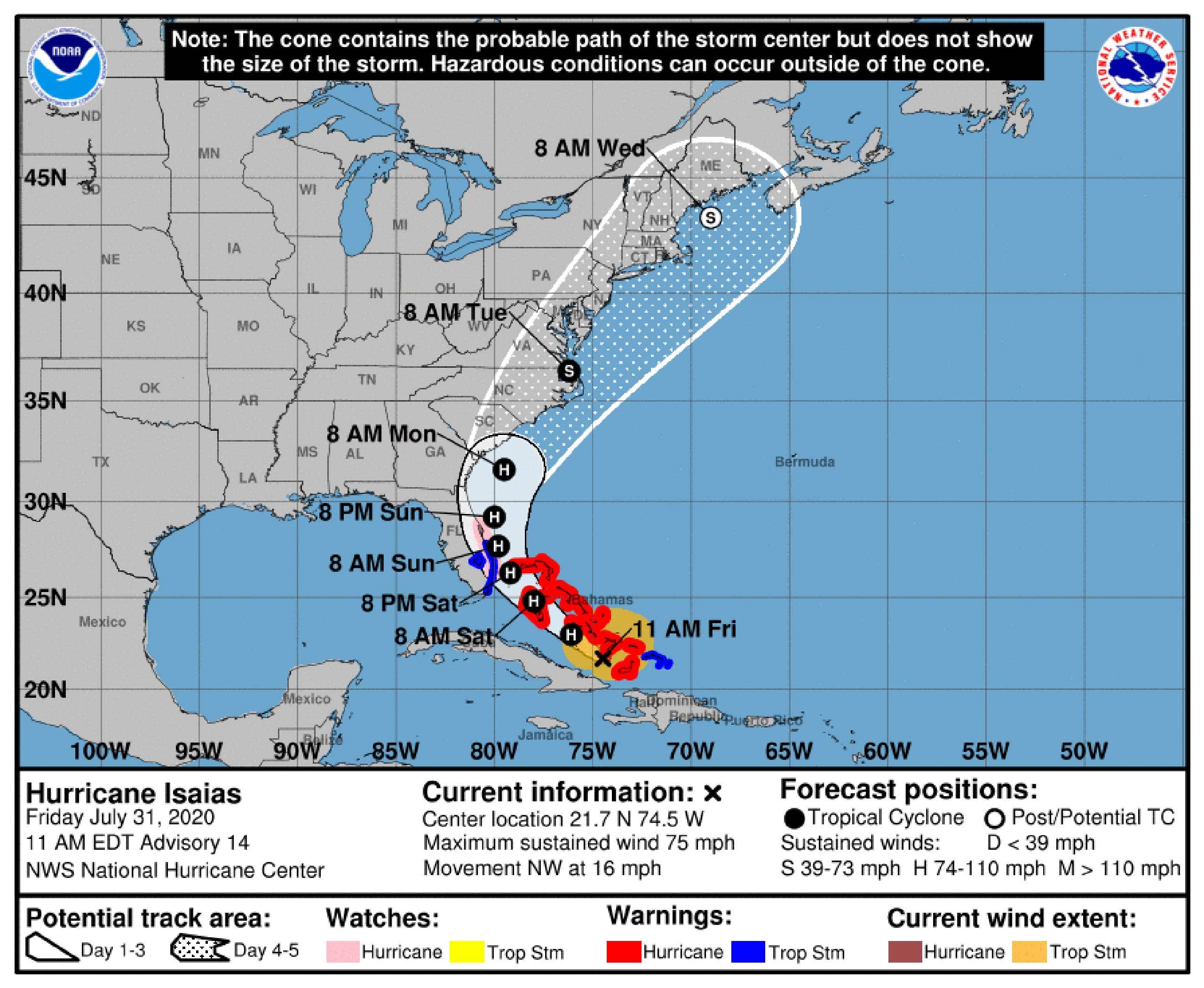 Hurricane Isaias effects may be felt as early as late Saturday night at Walt Disney World