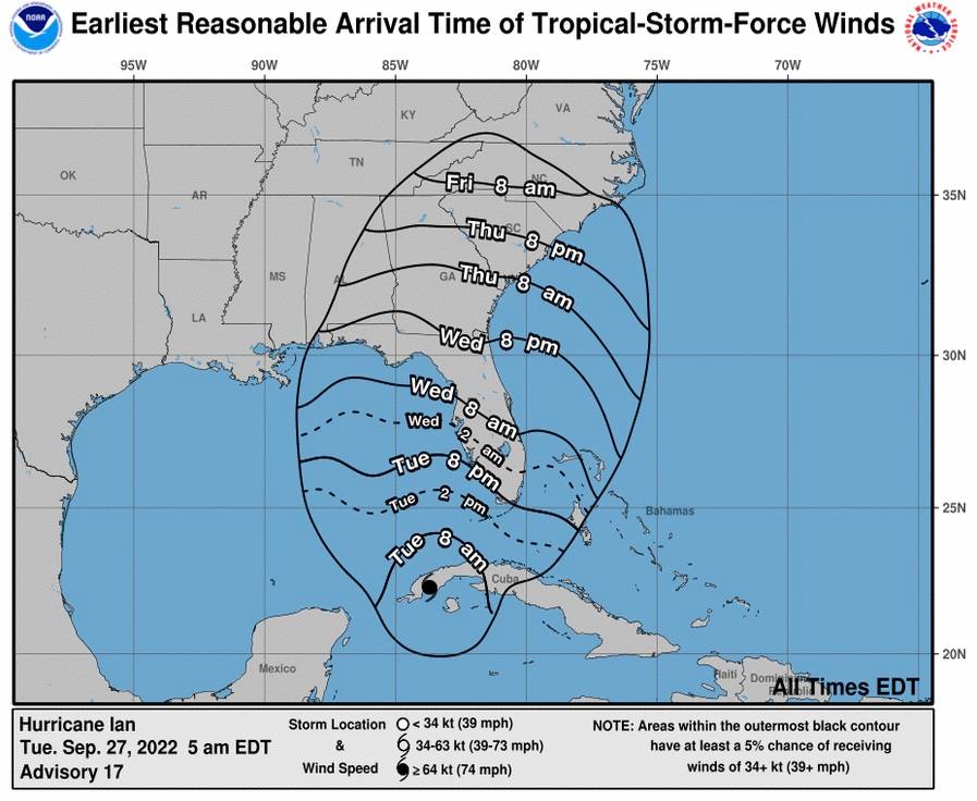 Latest computer models put Hurricane Ian track directly over Walt Disney World and Central Florida