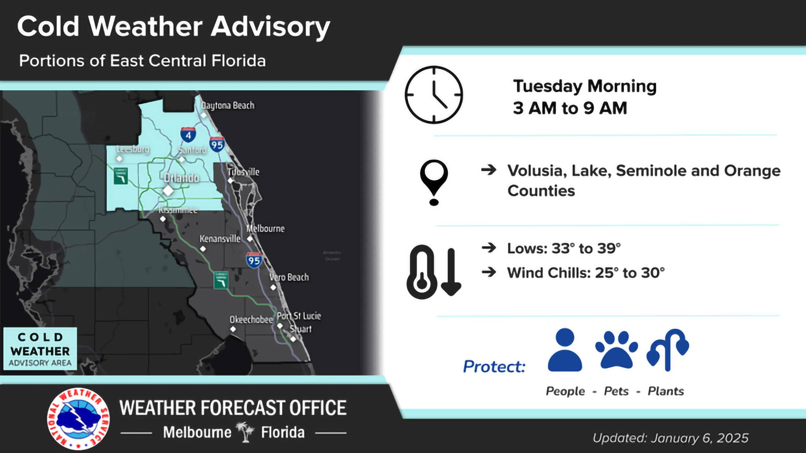 Cold Weather Advisory Issued for Walt Disney World: Wind Chill as Low as 28 Degrees Expected