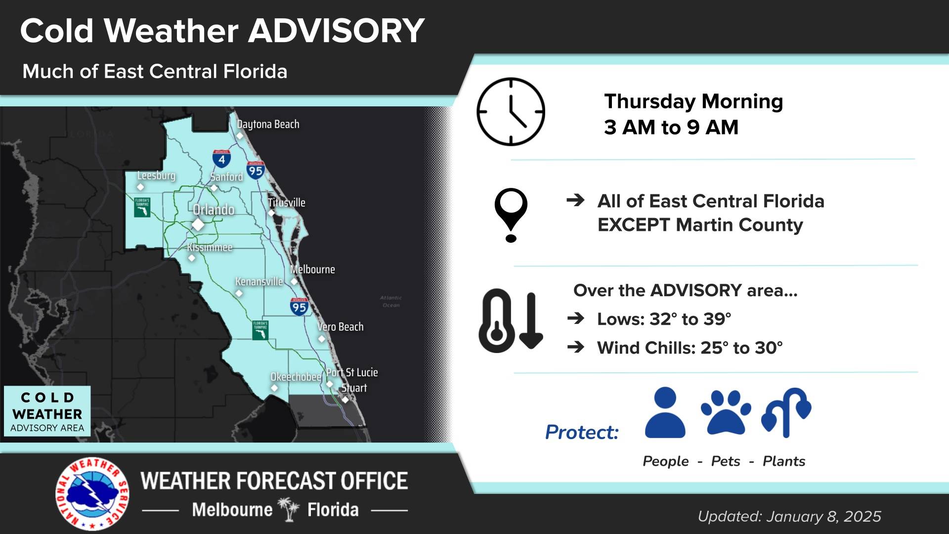 Cold Weather Advisory - January 9, 2025