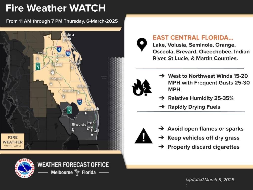 Fire Weather Watch Issued for Walt Disney World Area: What Visitors Need to Know