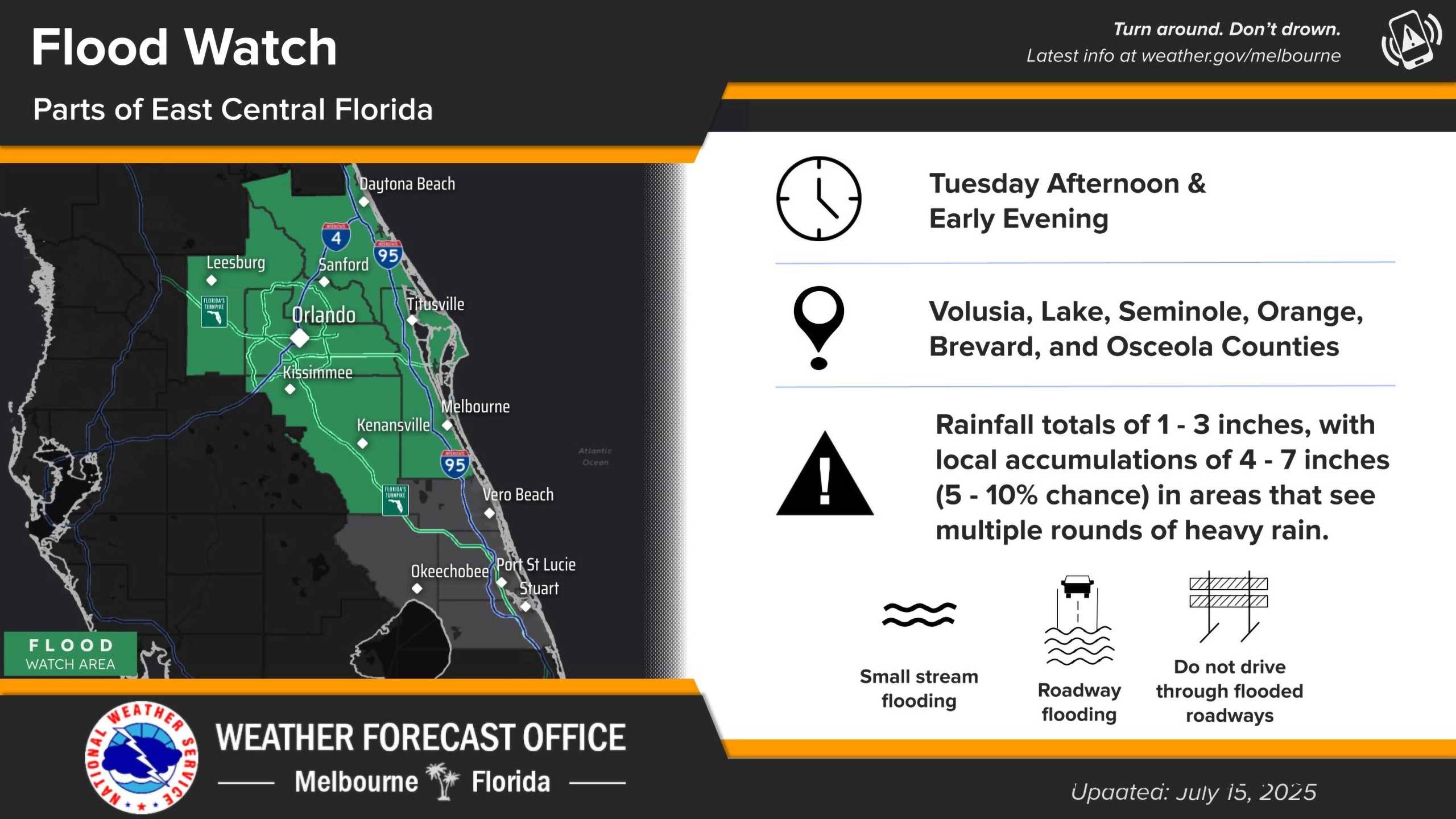 Walt Disney World Theme Parks Under Flood Watch Due to Heavy Rain