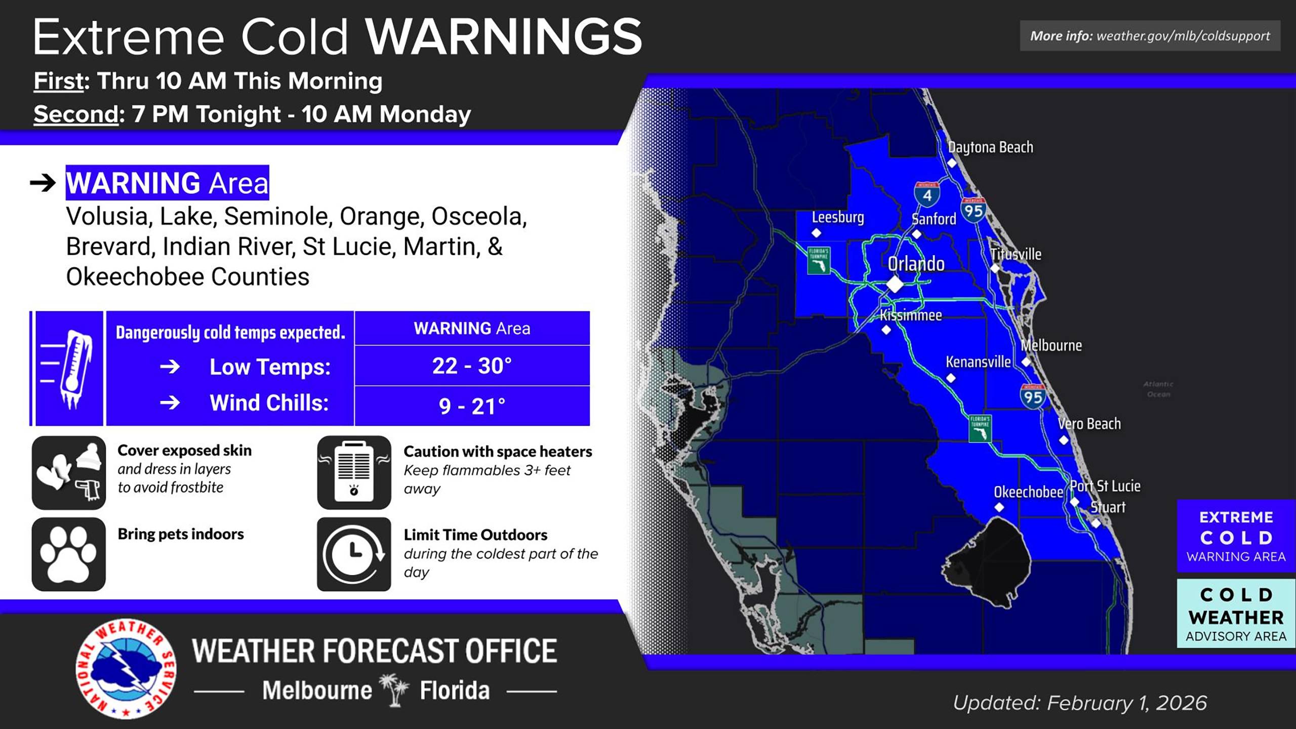 Disney World Under Extreme Cold Warning- February 1 2026