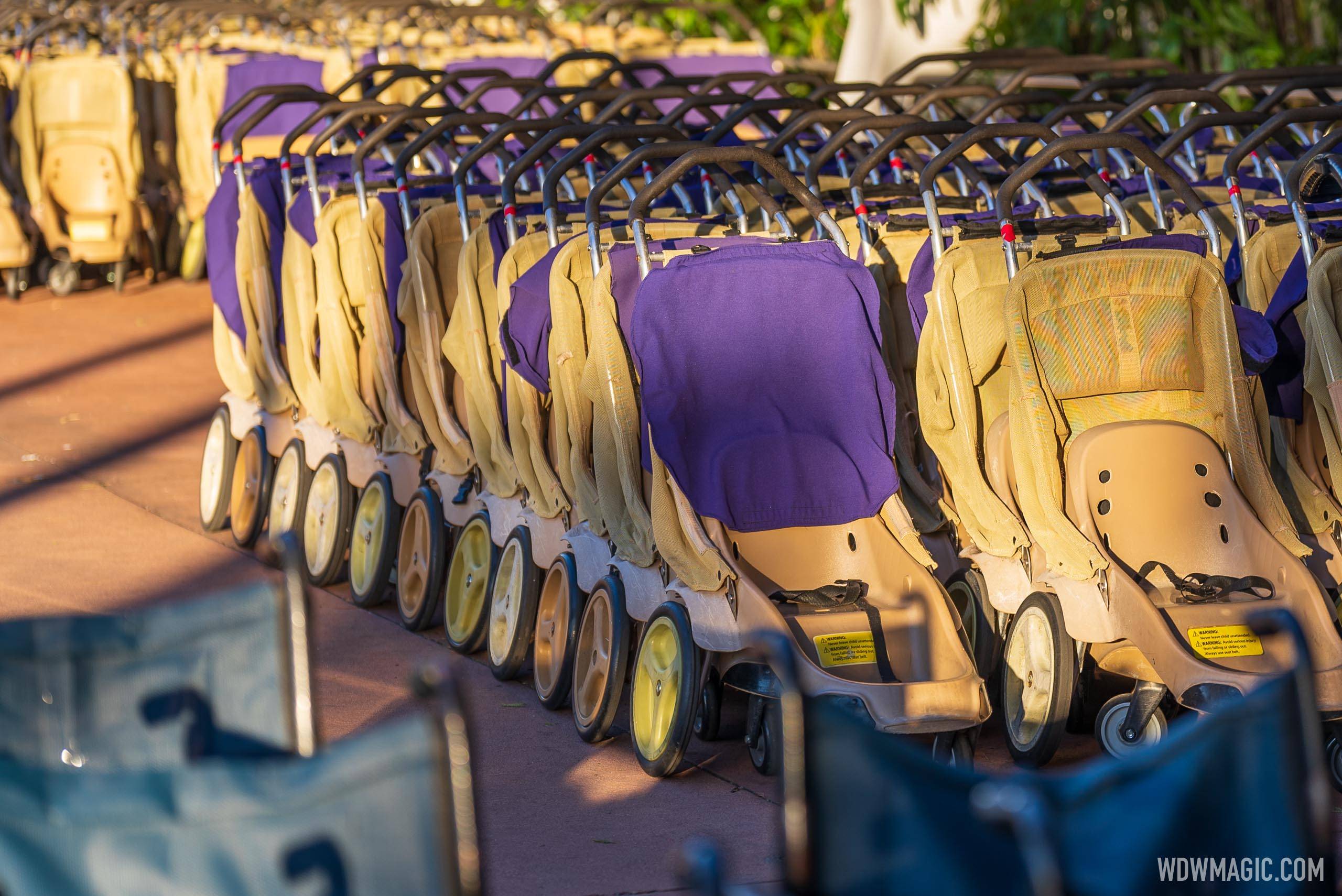 Walt Disney World beige strollers