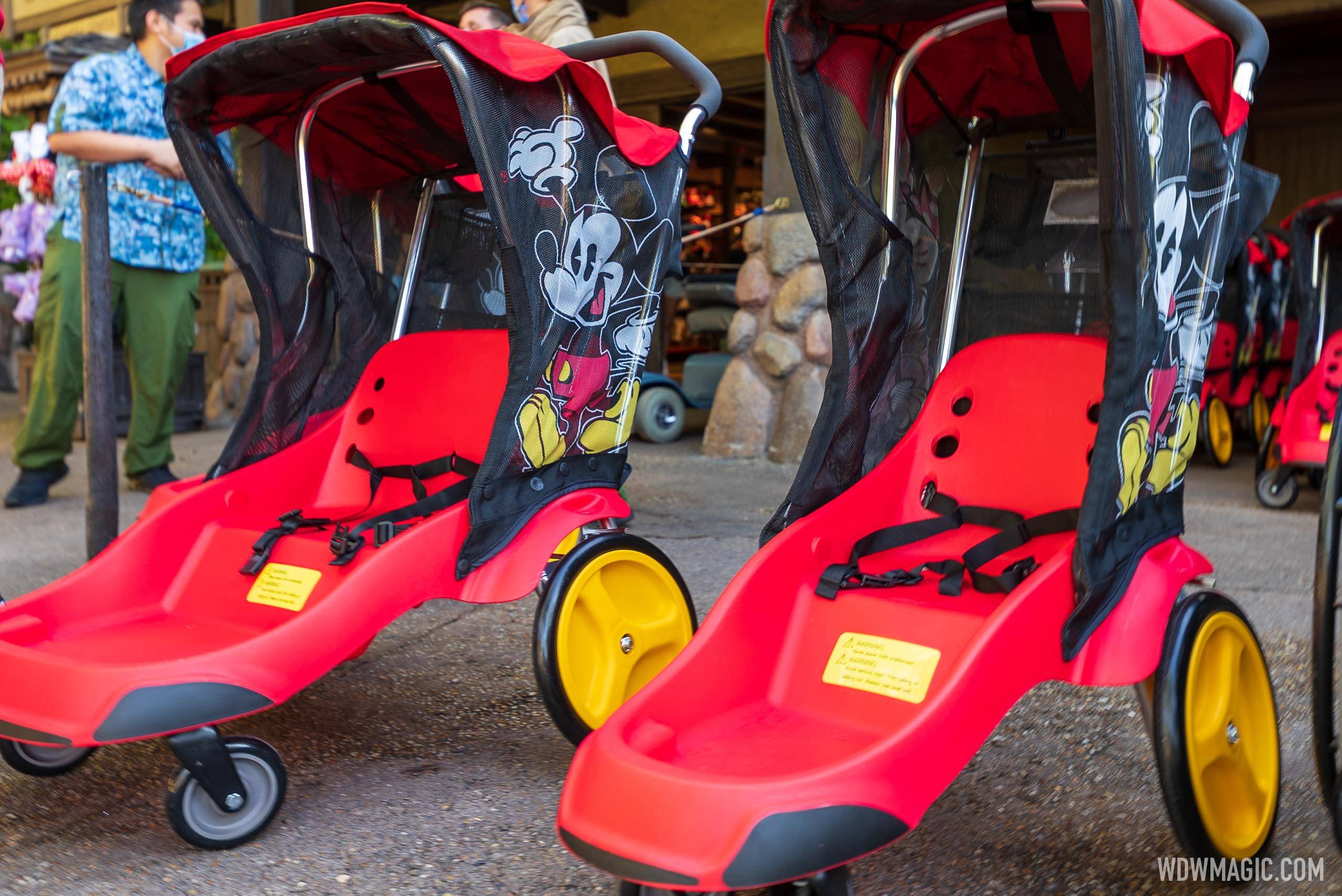 Mickey Mouse and Minnie Mouse Disney World Strollers
